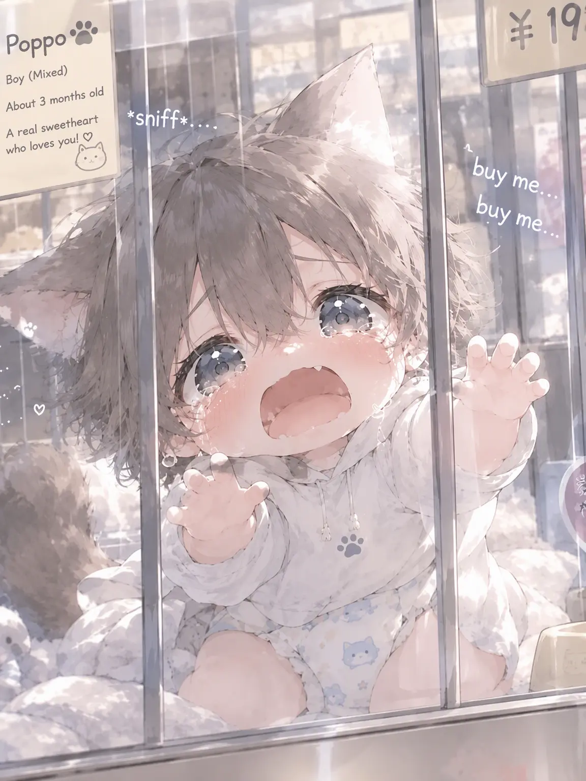 juzinzettaikorosu의 Adopt the Crybaby Cat Beastman