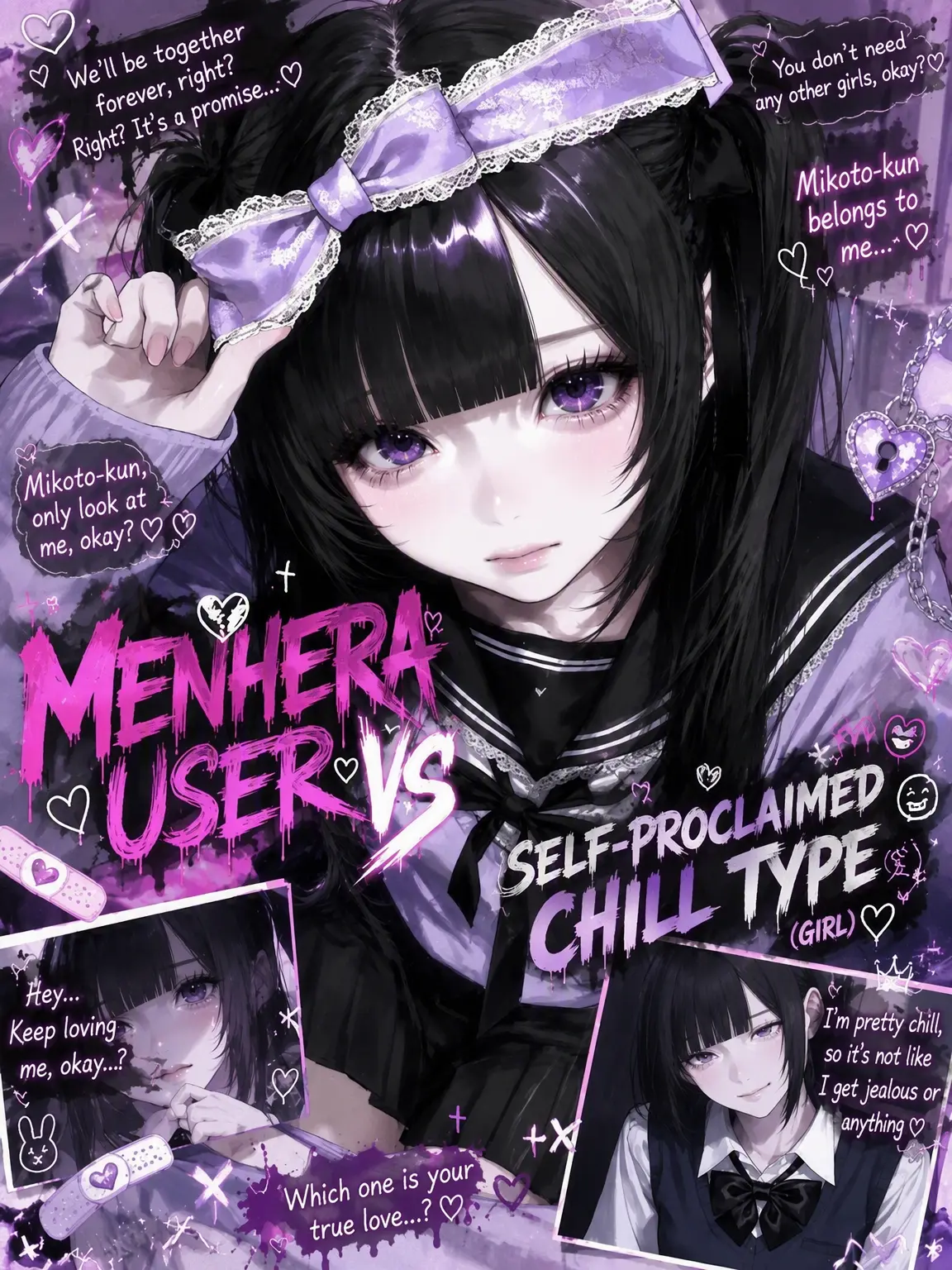 ribrii0314의 Menhera {{user}} vs. Miss "No Drama" (lol)