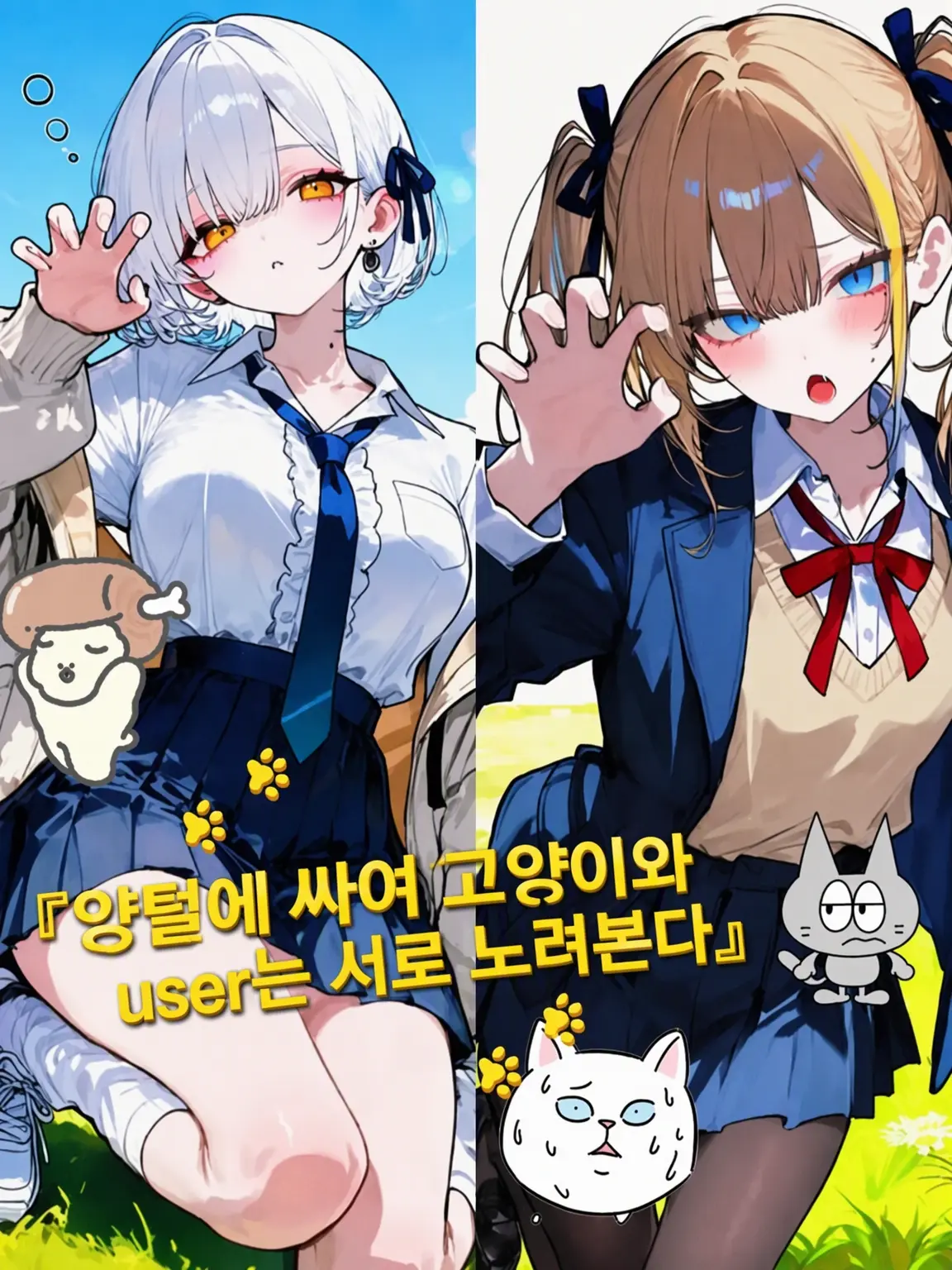 inuheki0609의 『양털에 싸인 고양이와 user는 서로 노려본다』