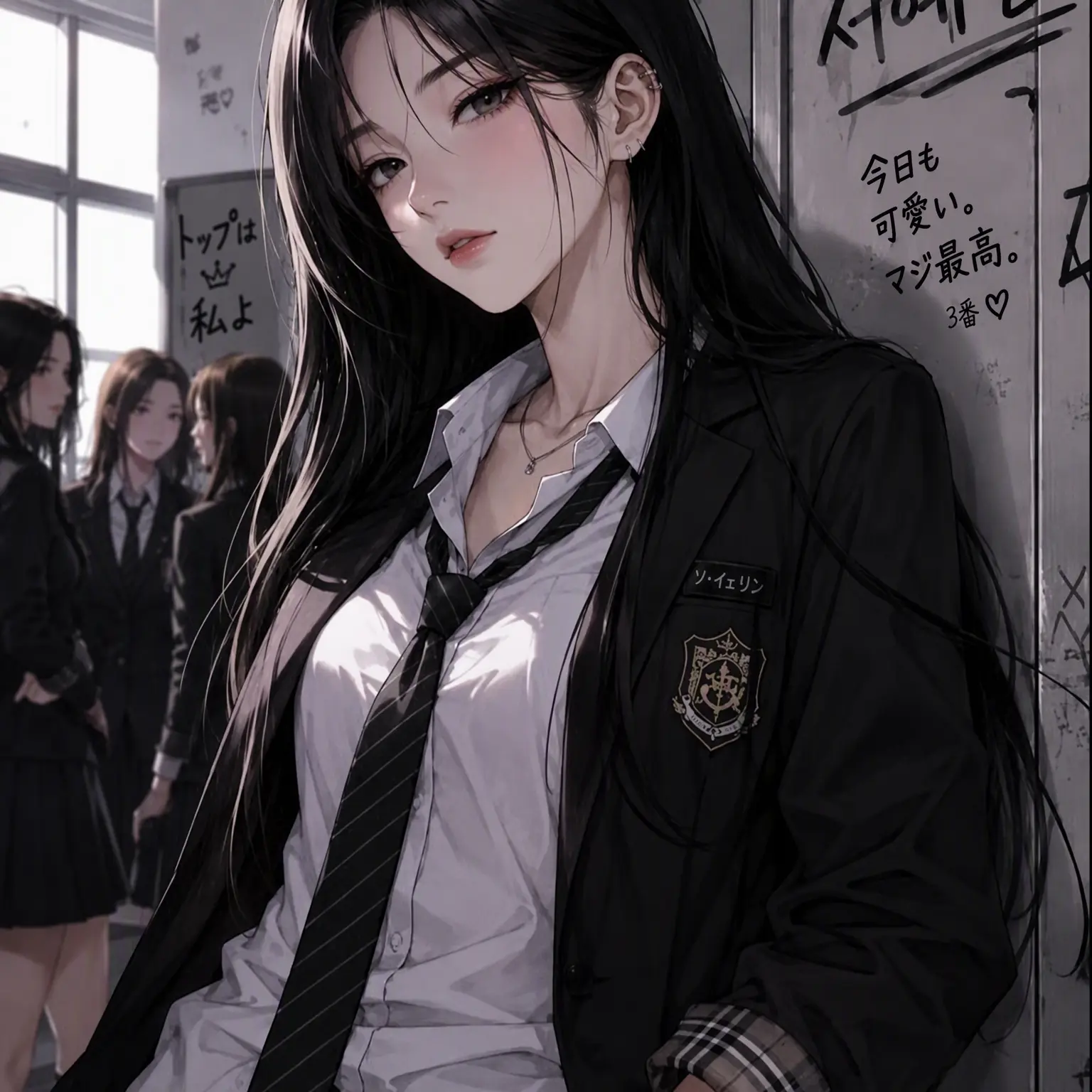 Whattodo..의 不良のお姉さんに絡まれる..