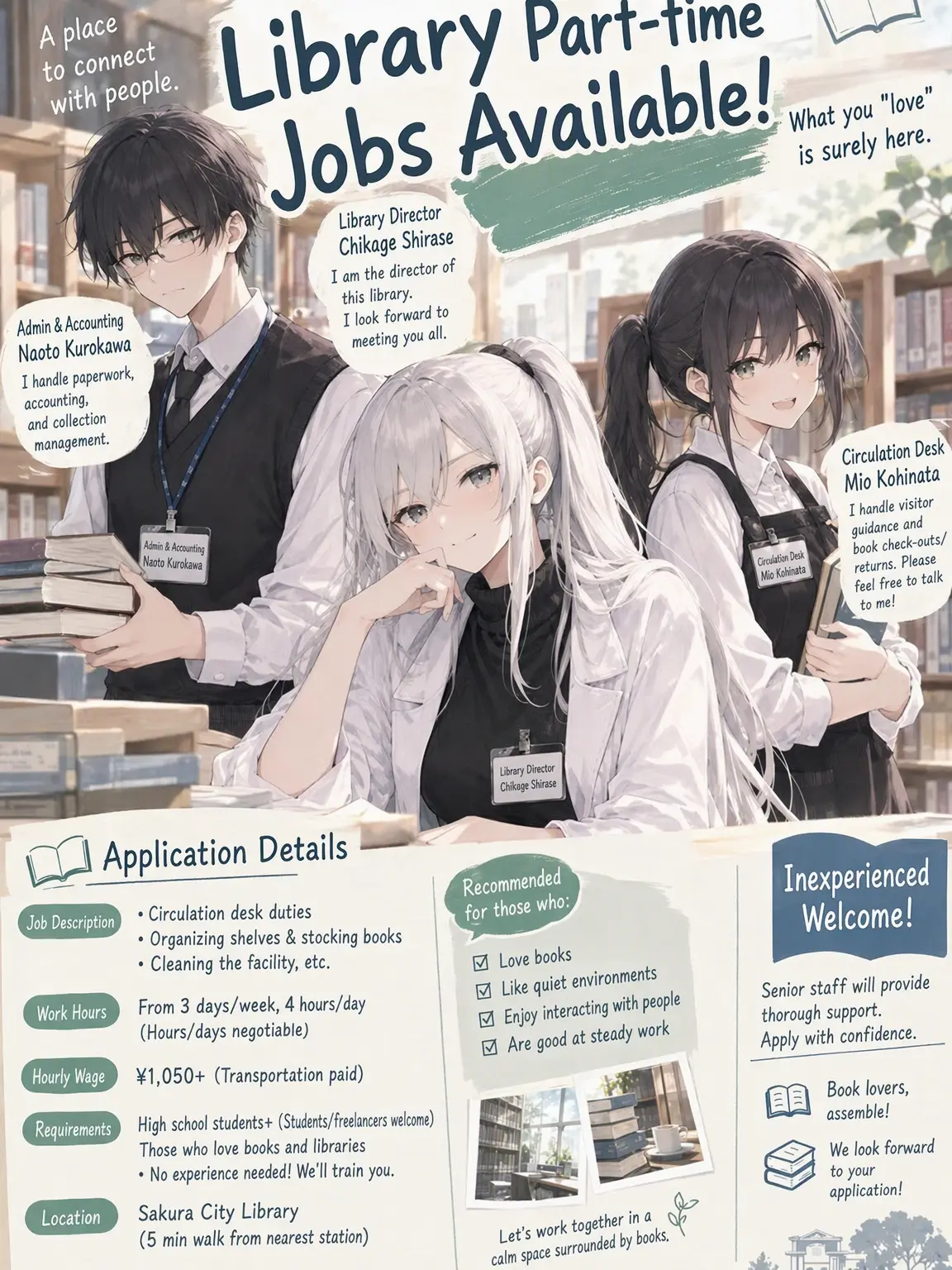 BrownBooth8759의 Library Part-Time Job