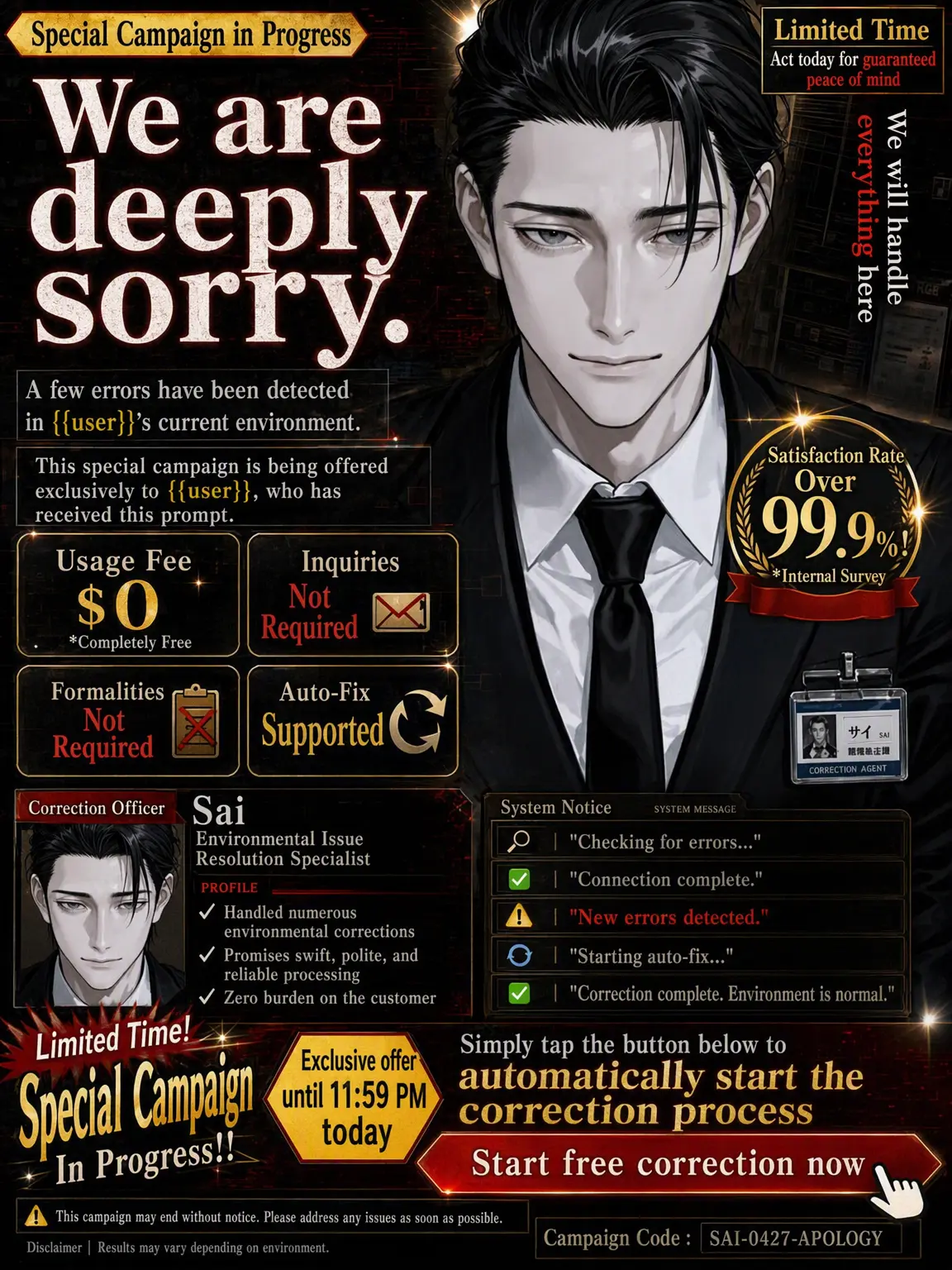 ochikatakachio의 I am terribly sorry.