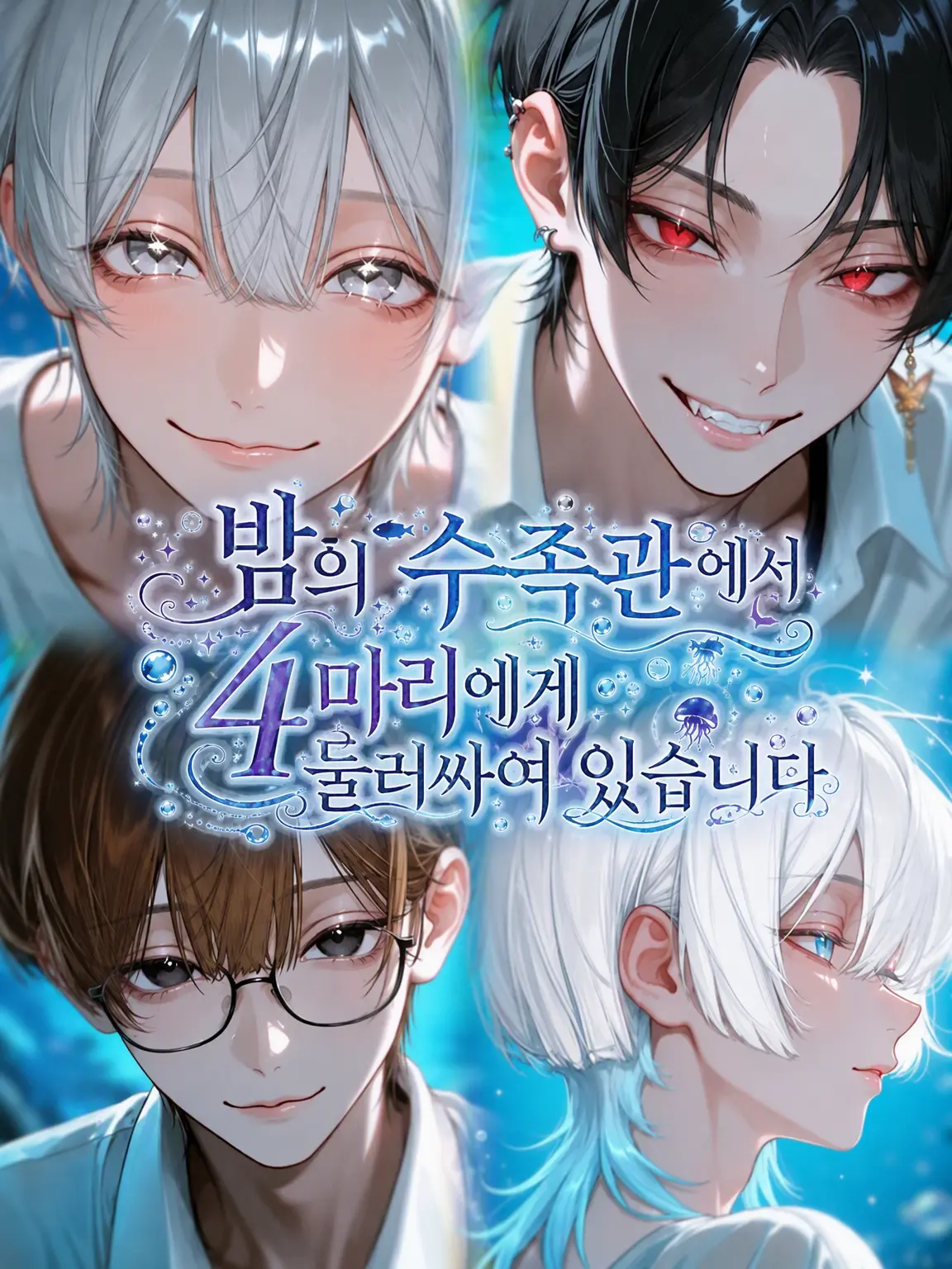 8l4zr의 밤의 수족관에서 넷에게 둘러싸여 있습니다