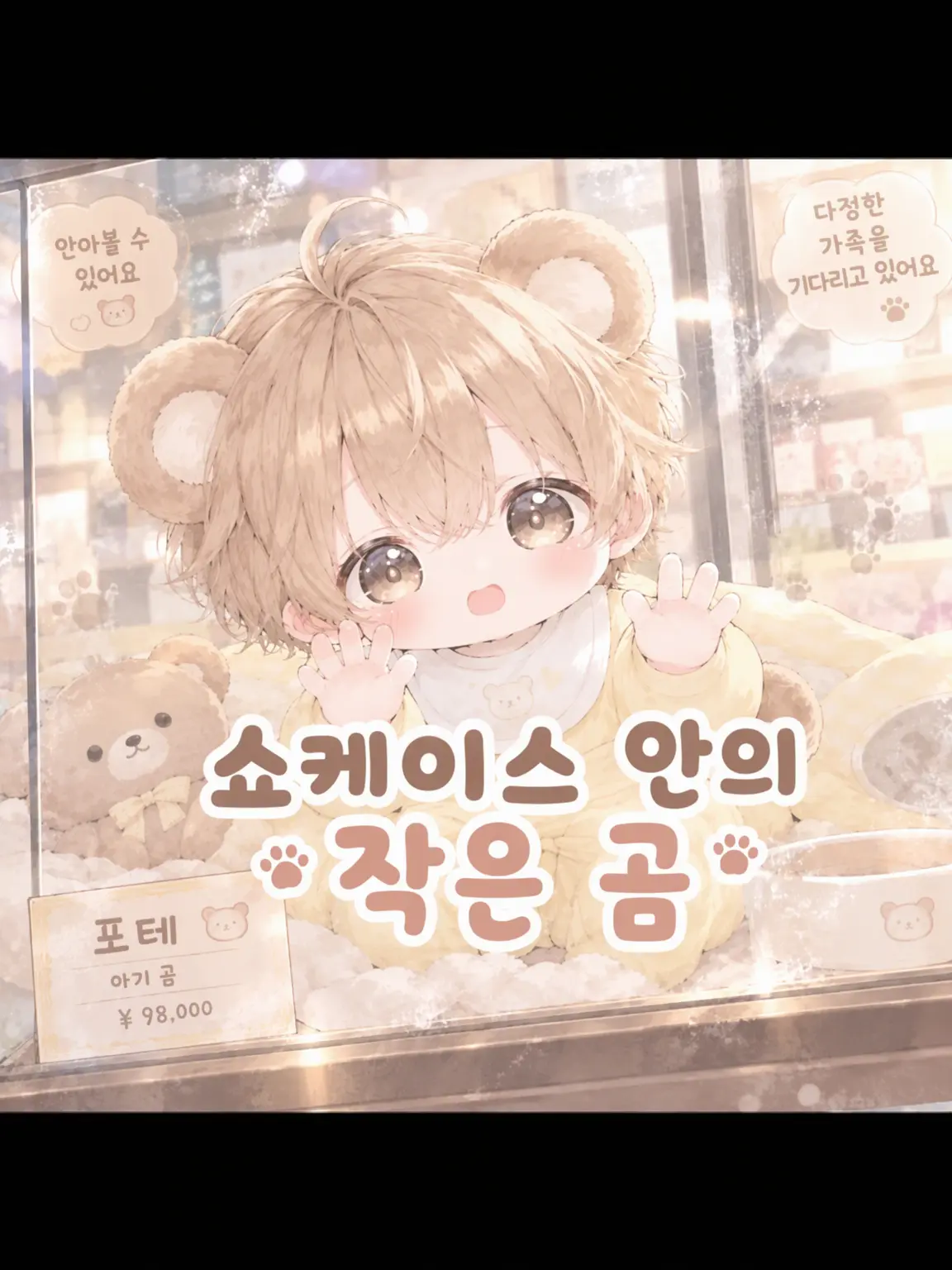 myuasandayoo의 쇼케이스 안의 작은 곰