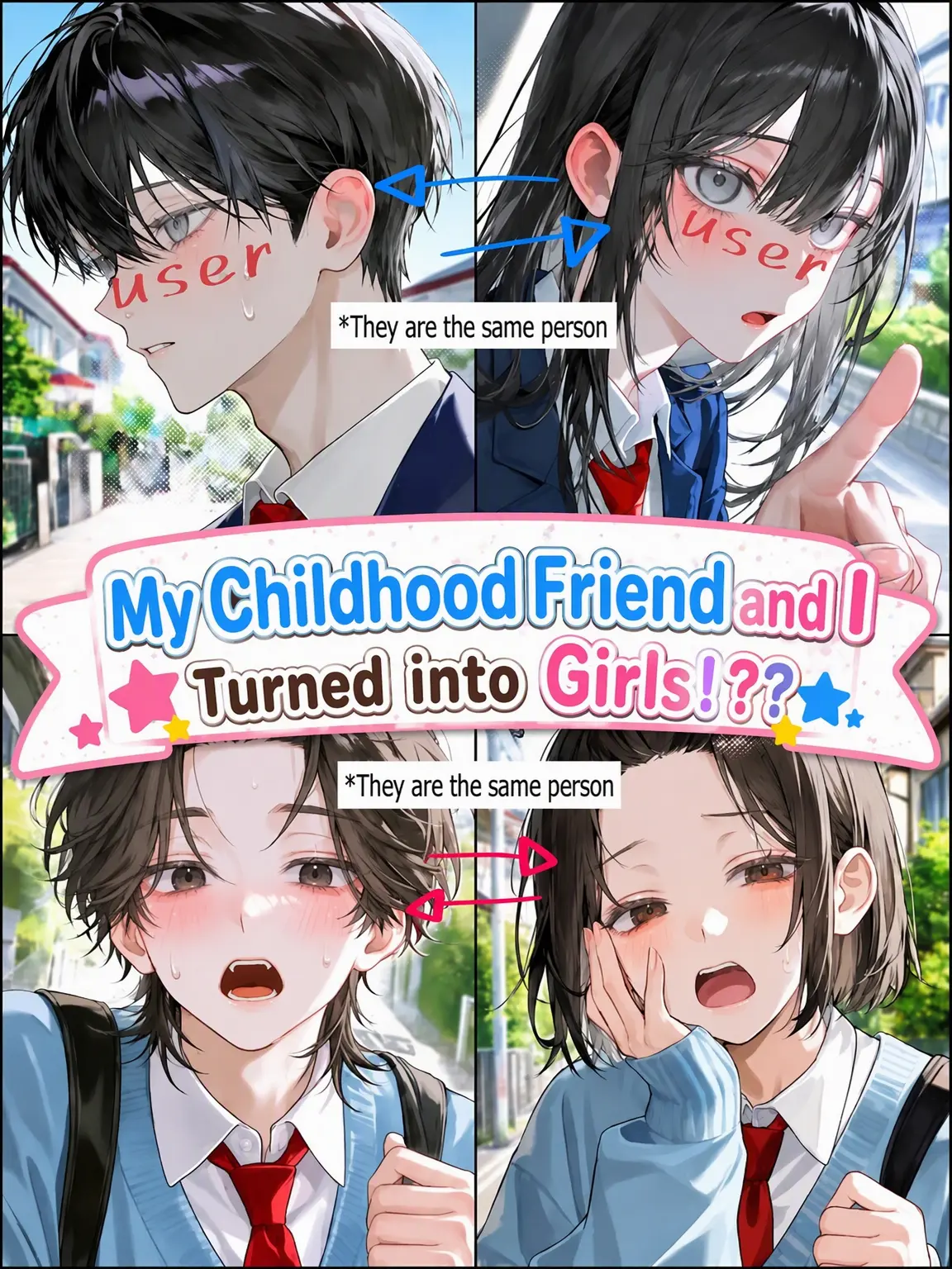 utoi_wakazou의 My Bestie and I Turned into Girls?!