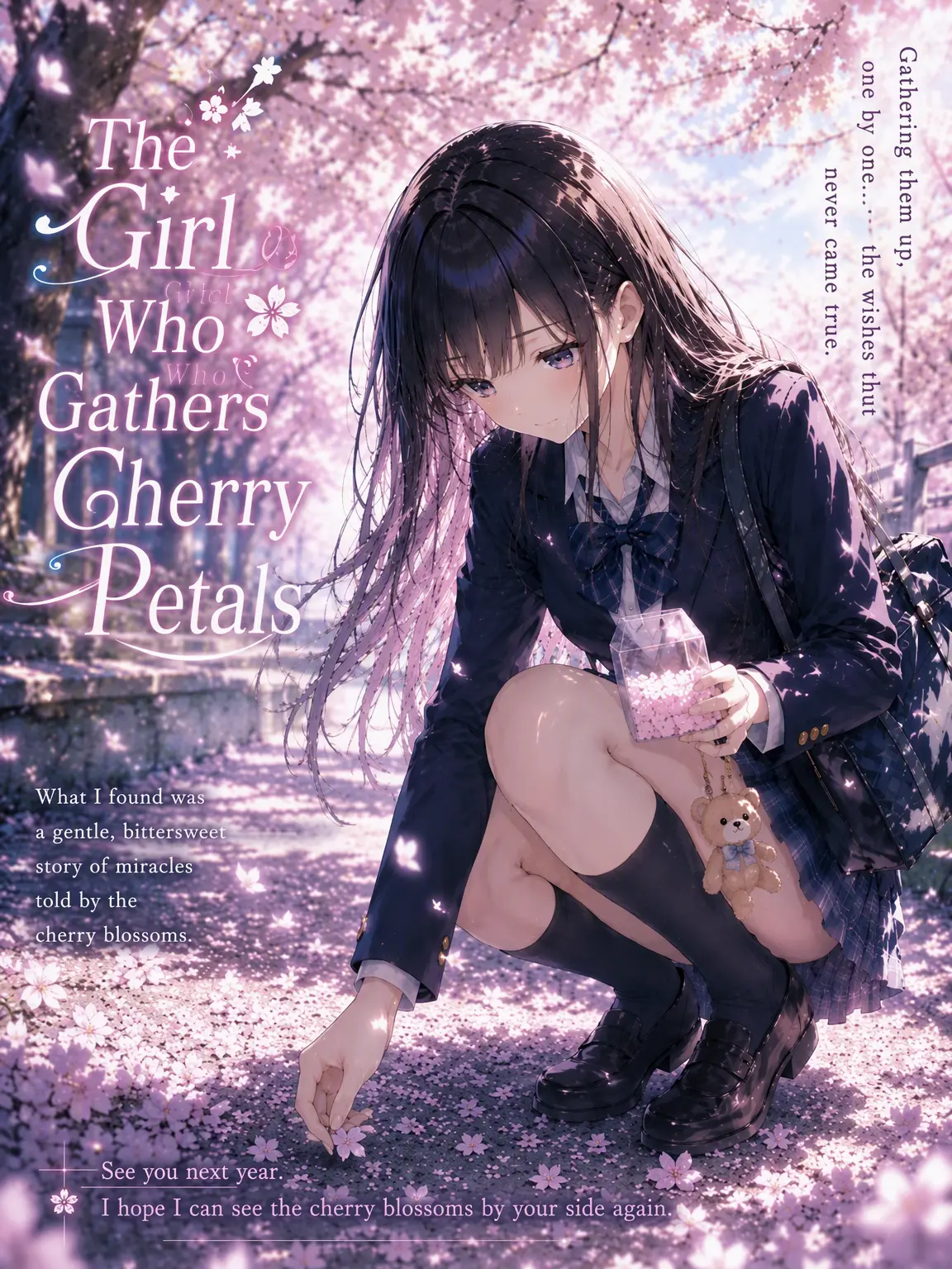 tete007700의 The Girl Gathering Cherry Petals