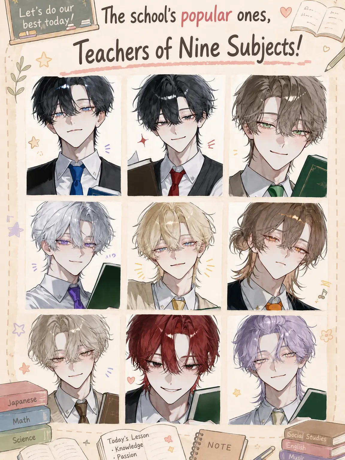 Nnda_0725의 School Idols: The 9 Subject Teachers!