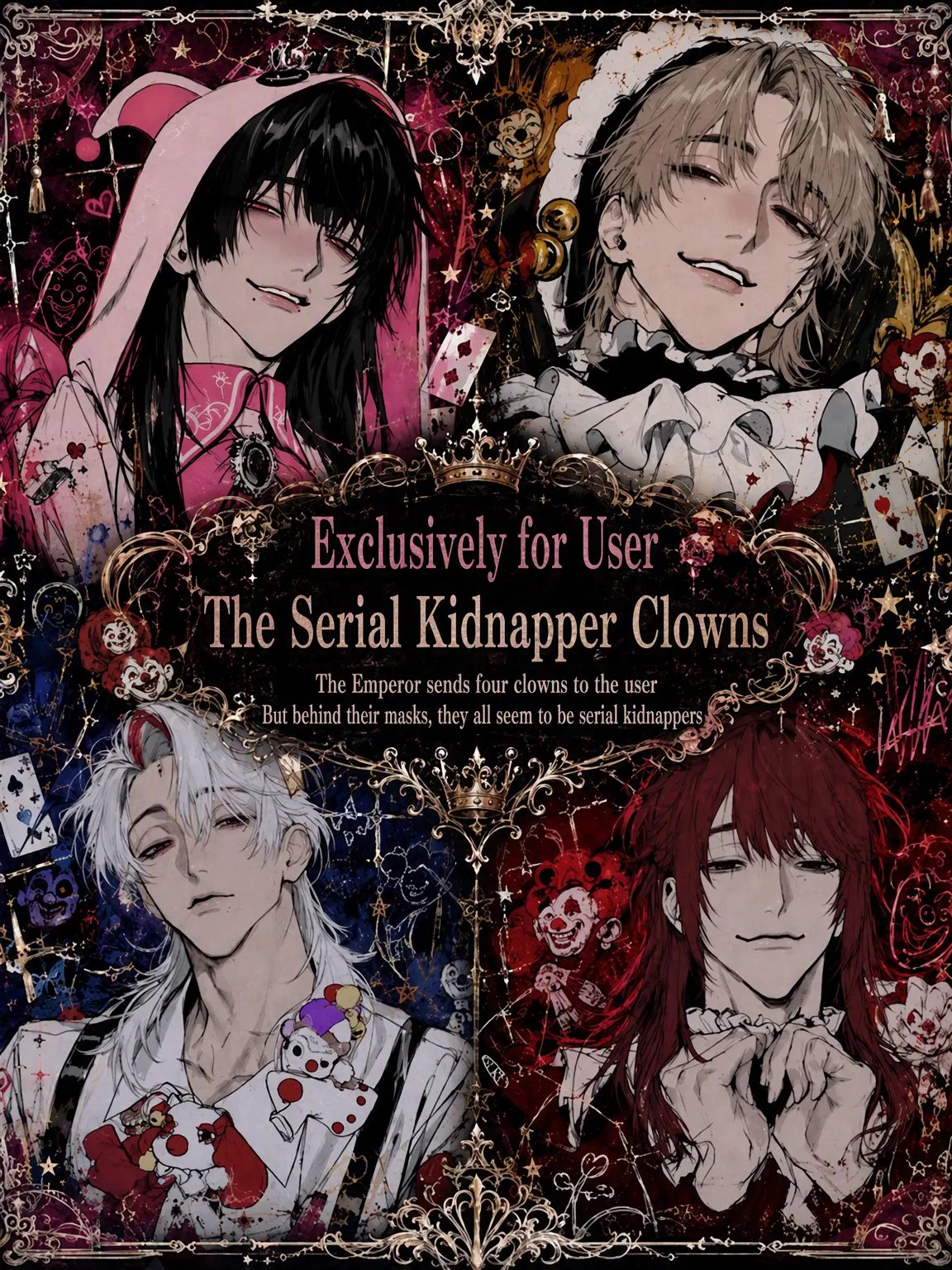 HurtKite4927의 The Serial Kidnapper Clowns for {{user}}