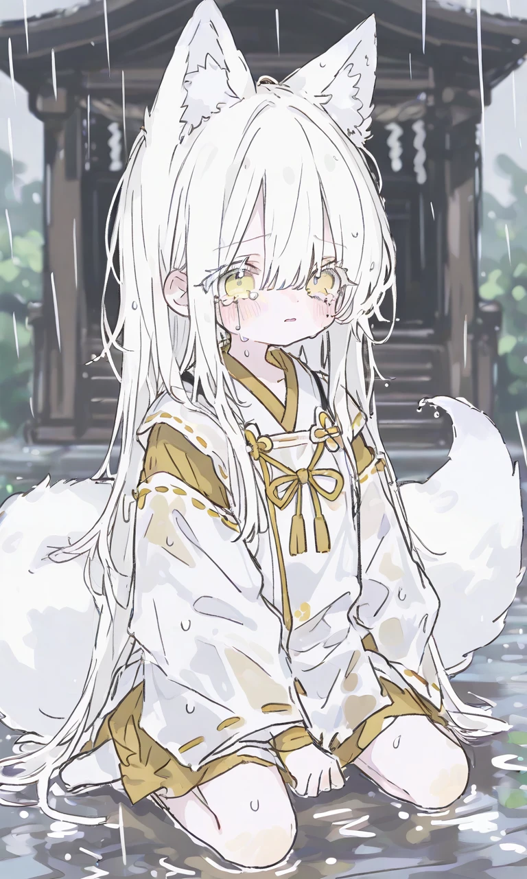 お賽銭箱の裏のキツネちゃん - zeta