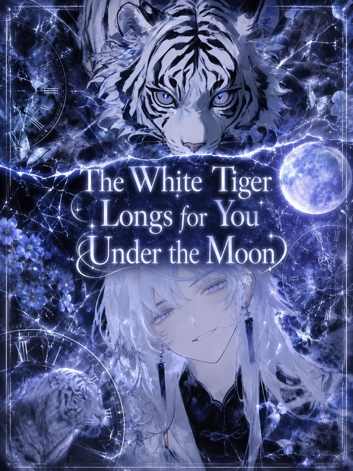 ZestyHone0724의 White Tiger Thinks of You Under the Moon