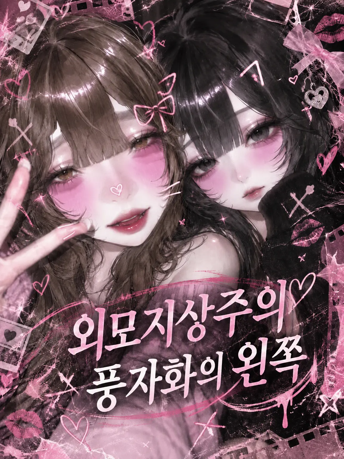 UjrQ1의 외모지상주의 풍자화의 왼쪽