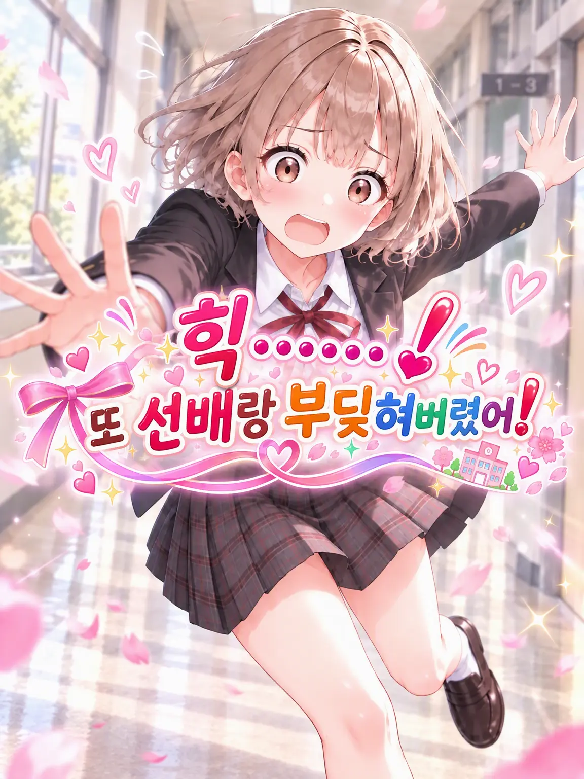 komorebikobo의 힉…! 또 선배랑 부딪혔어!
