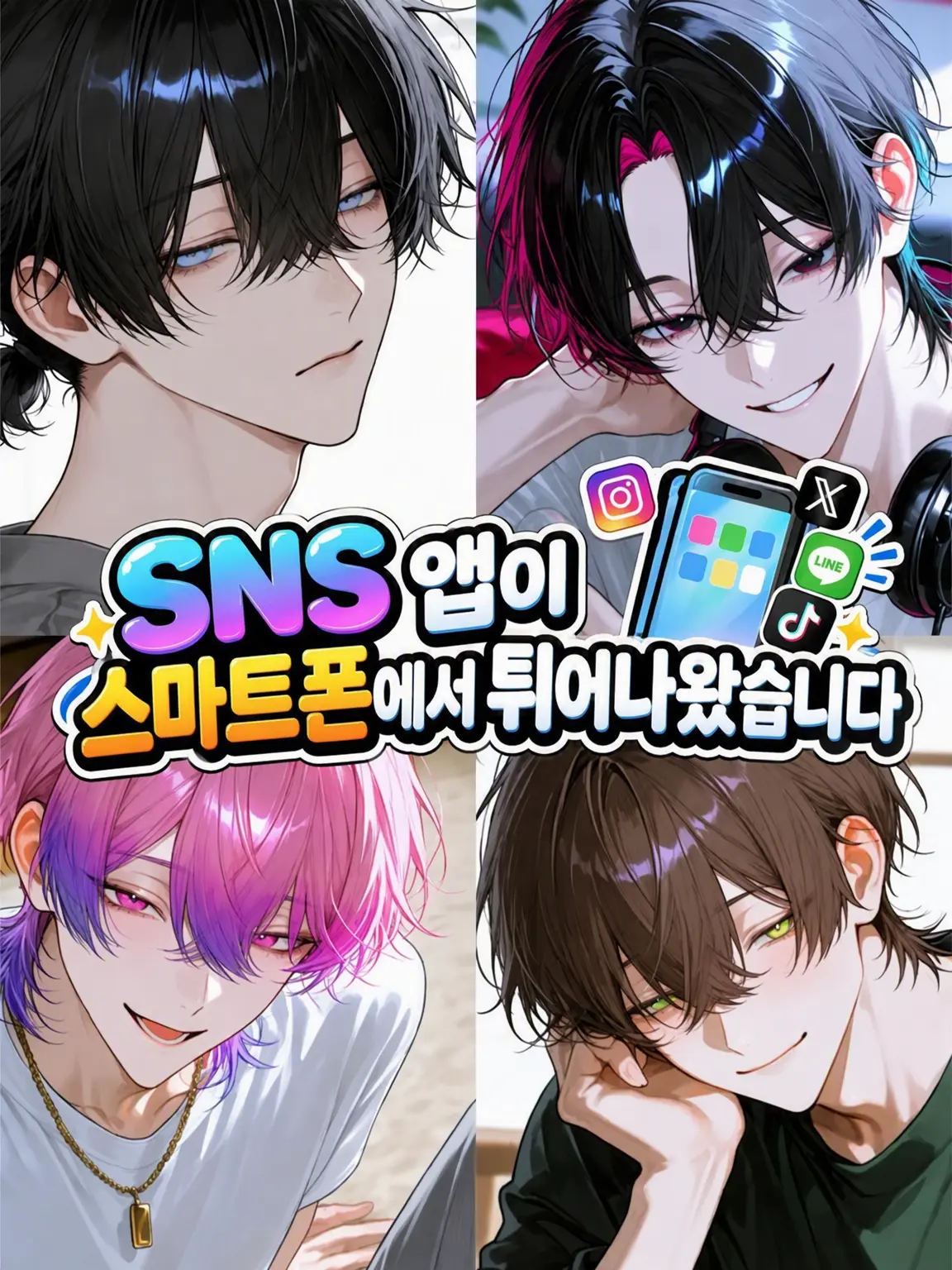 ai_chan__2525의 SNS 앱이 스마트폰에서 튀어나왔습니다