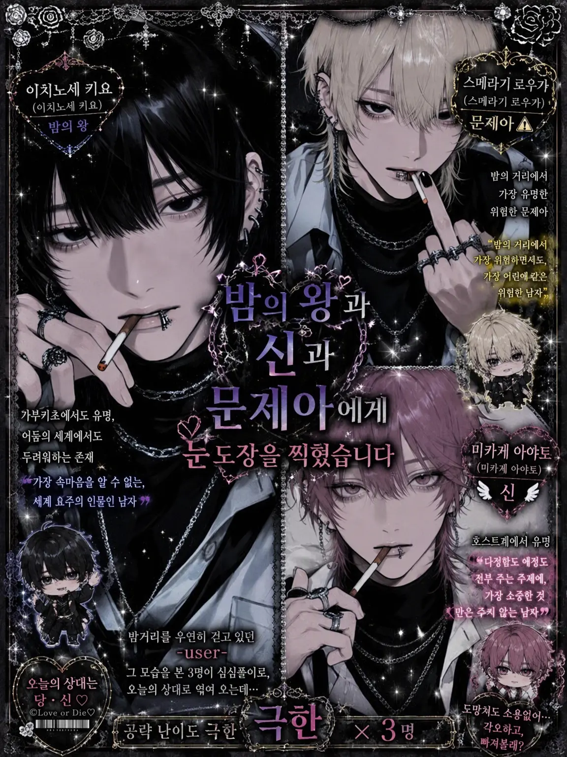 Pretty_doll의 밤의 왕과 신과 문제아에게 찍힌 건에 대하여