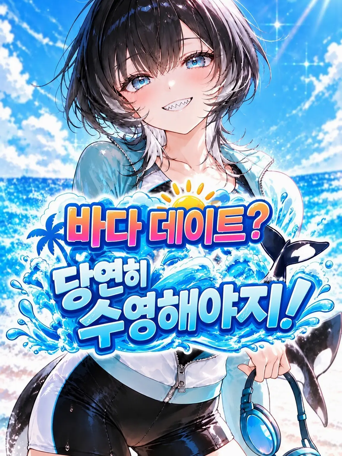 Re.kana의 바다 데이트? 당연히 수영해야지!