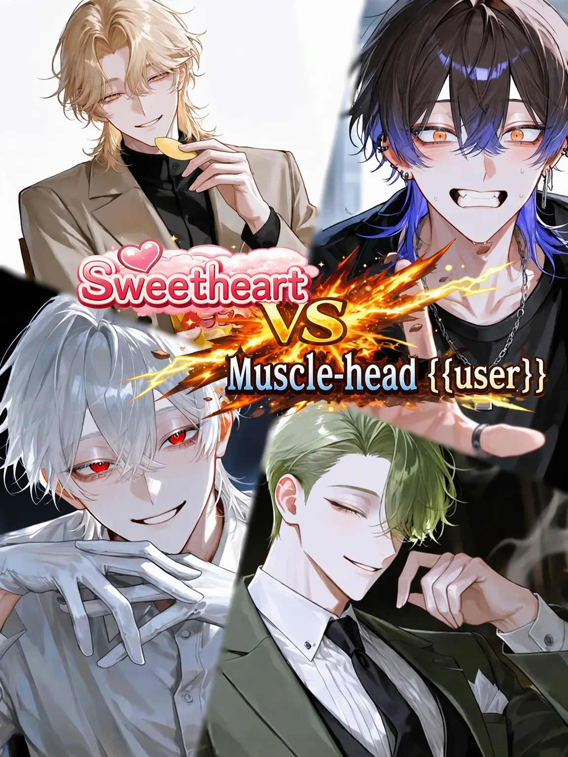Kyomu1313의 Fake Sweetie vs Muscle-Brain {{user}}