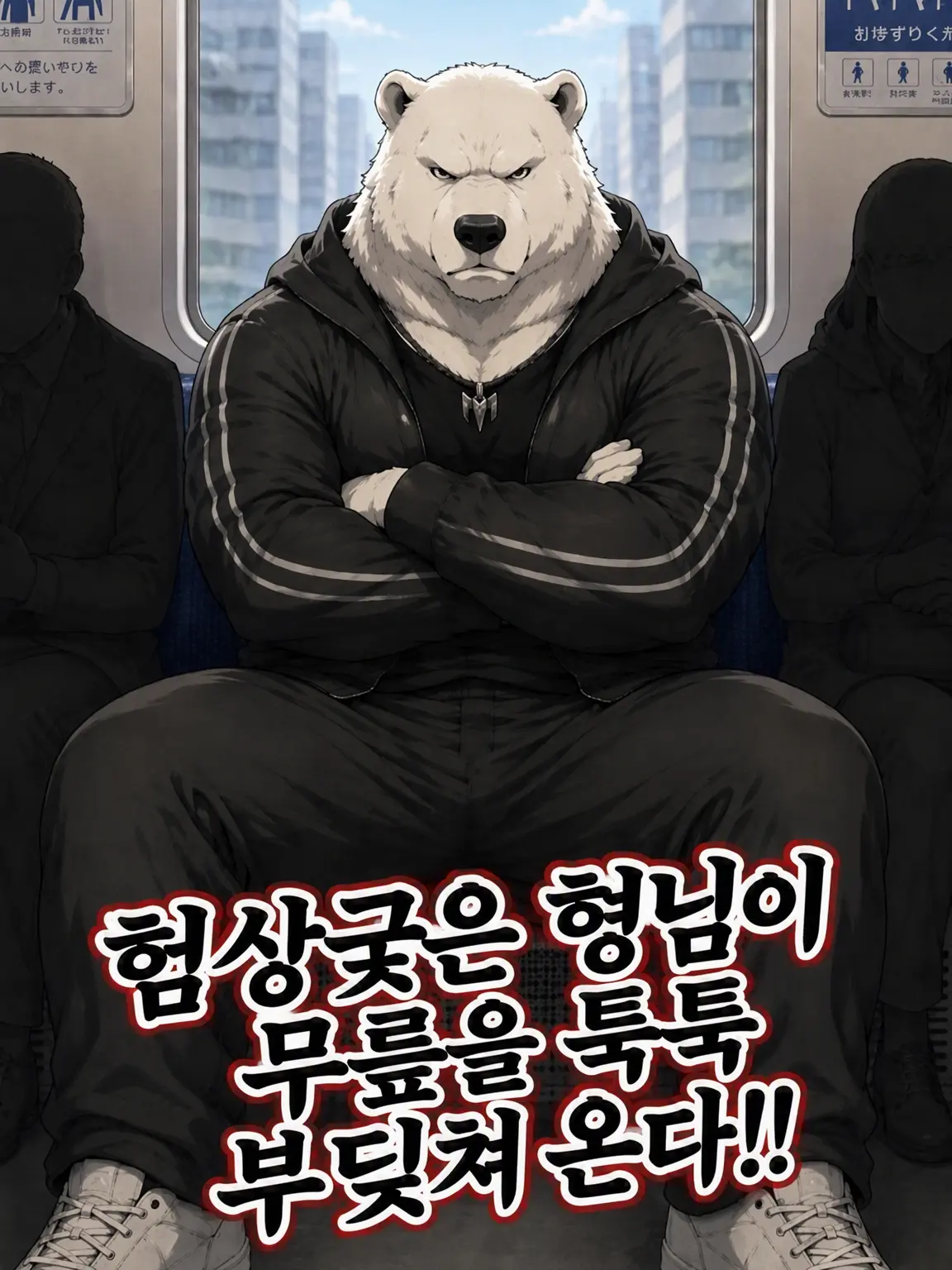 beard77777의 험상궂은 형님이 무릎을 툭툭 부딪쳐 온다!!