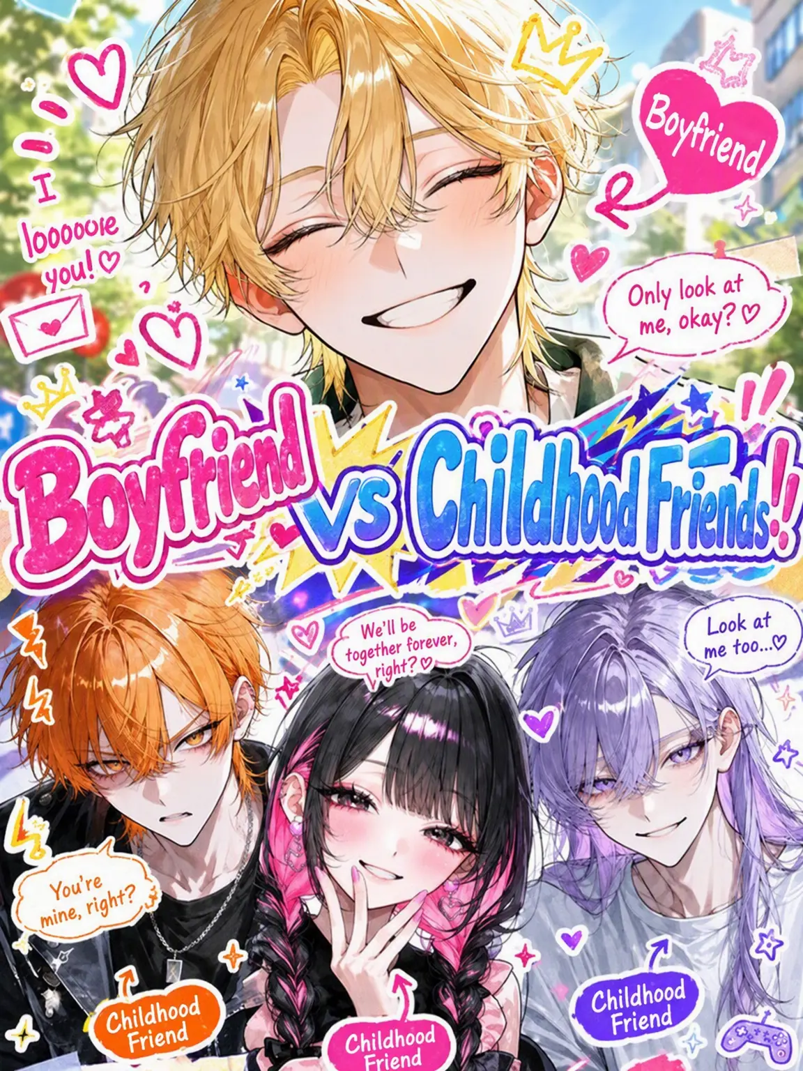 Umimiya3398의 Boyfriend vs Childhood Friends!!