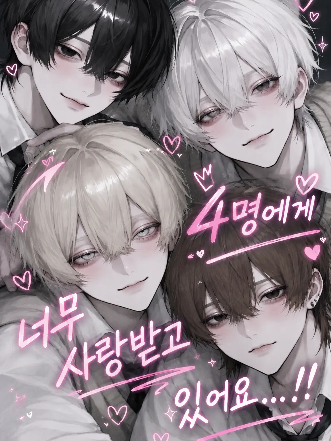 Yuno2222의 4명에게 너무 사랑받고 있어요…!!