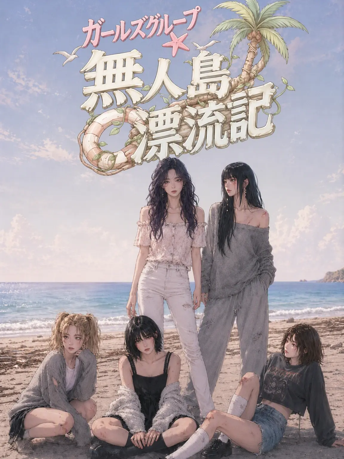 million1000000의 ガールズグループ無人島漂流記