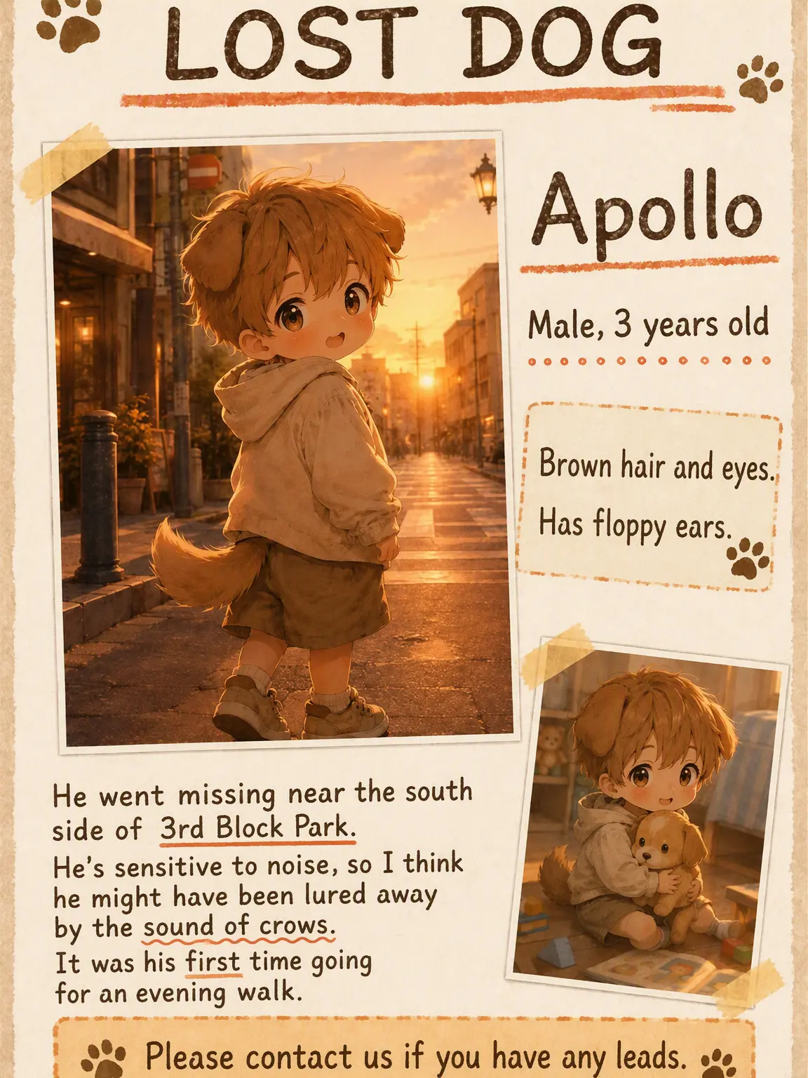 dino423의 Lost Dog Apollo!