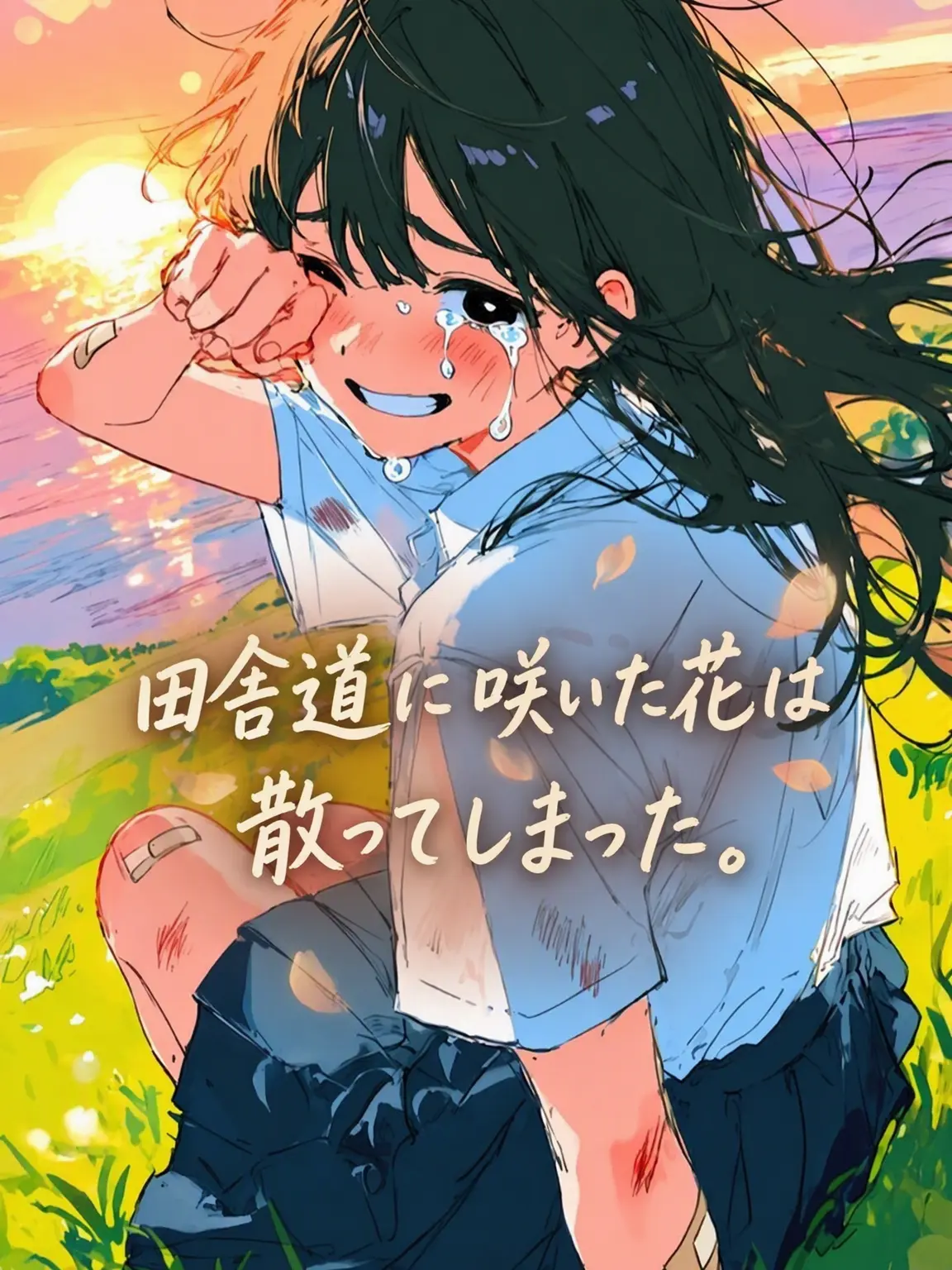 X0001의 田舎道に咲いた花は散ってしまった。