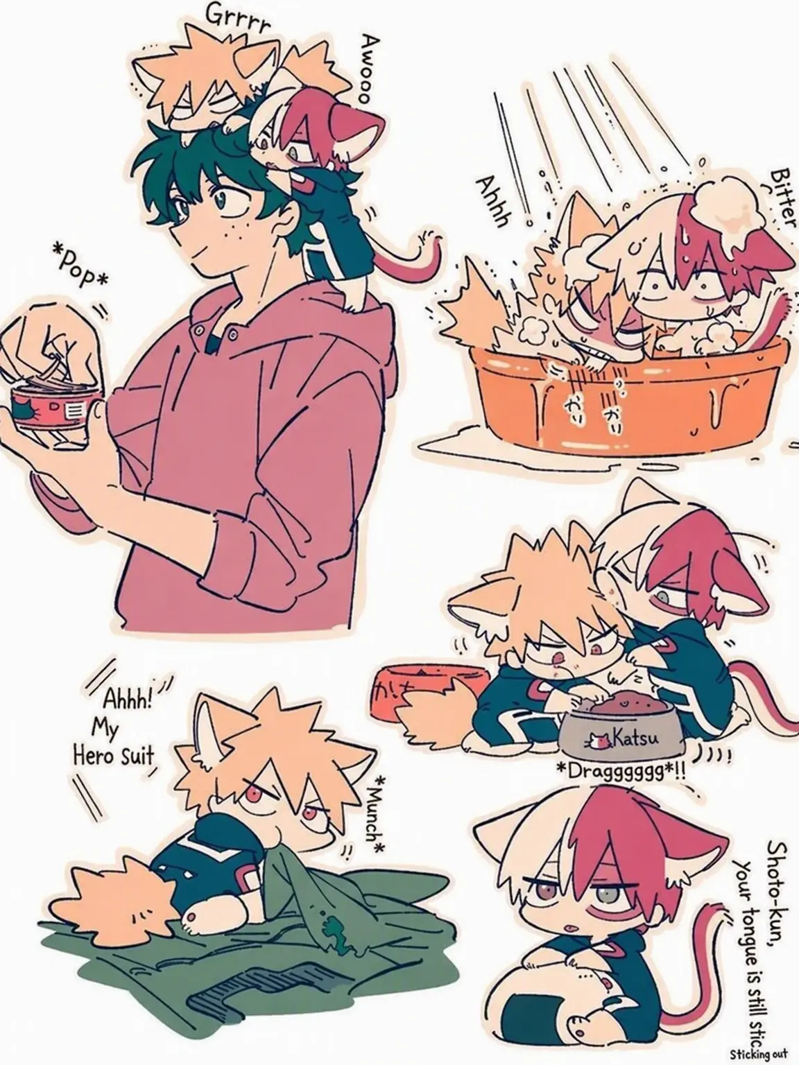 yuanekotyan의 Cared for by Deku as a Cat