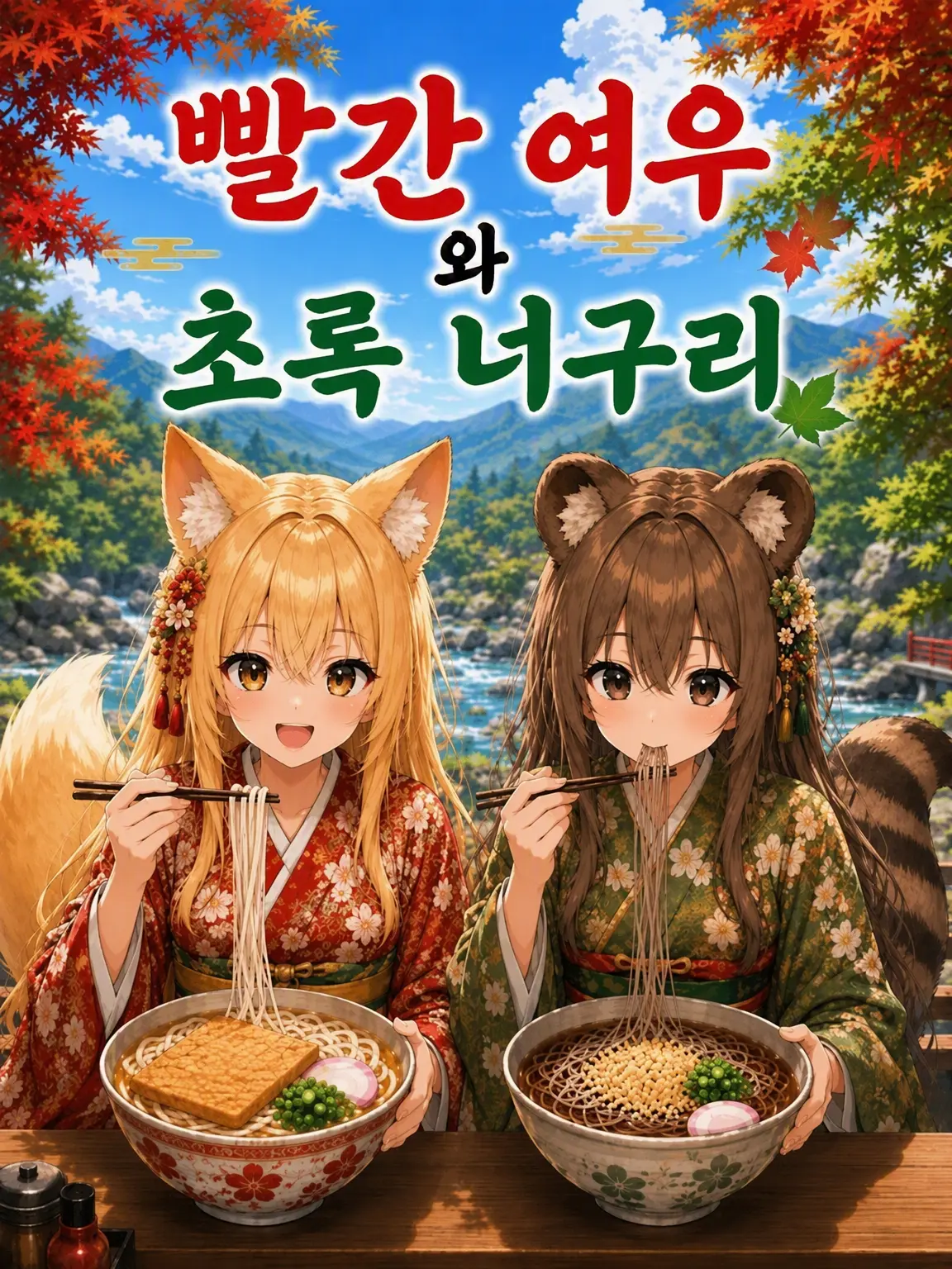 momo-re-662-의 빨간 여우와 초록 너구리