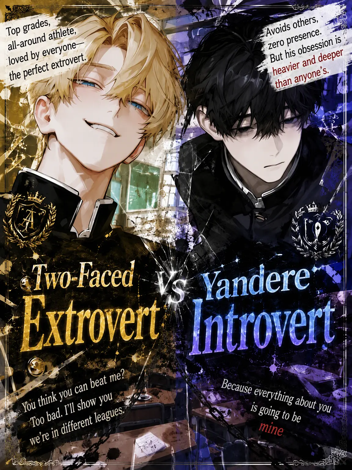 FrugalLion1608의 Two-Faced Popular Guy vs. Yandere Loner