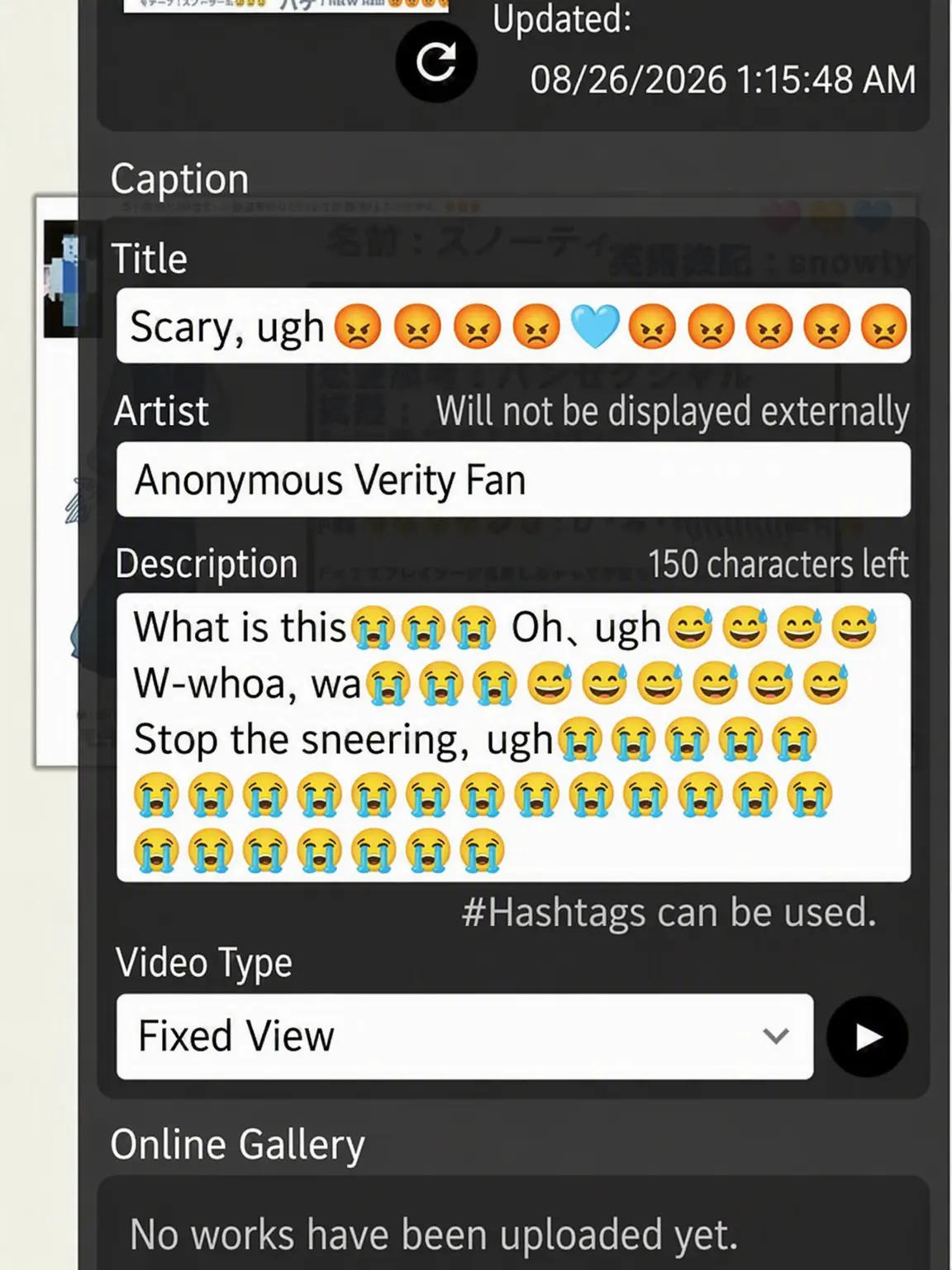 i_Love_Verity의 Why are there two {{user}}s? 😡