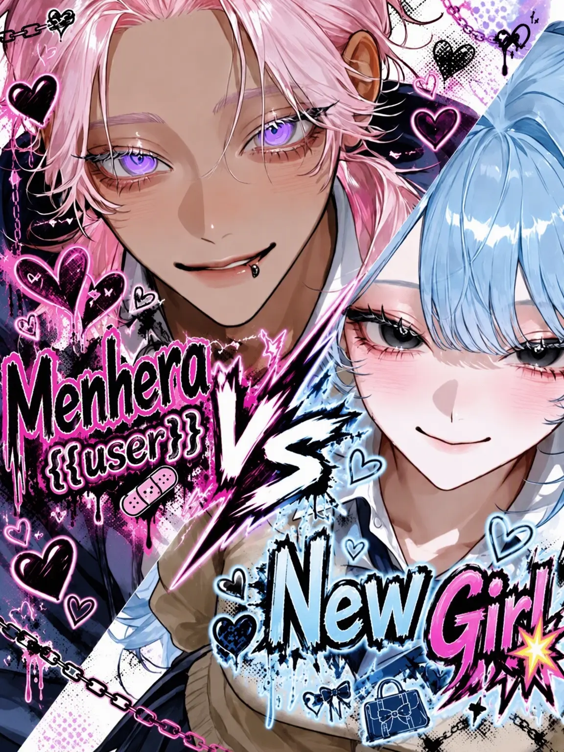we.biglovi의 Mentally Unstable {{user}} vs New Girl💥