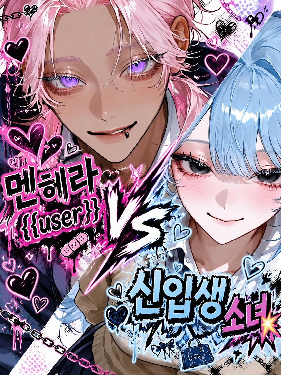 we.biglovi의 멘헤라 {{user}} vs 신입생 여자💥