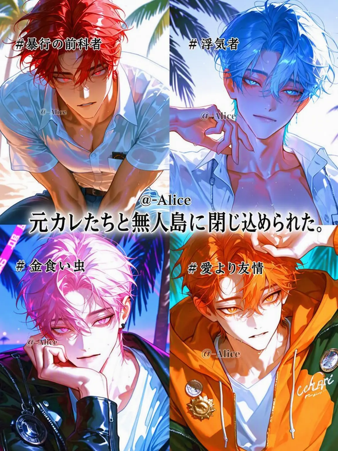 -Alice의 元カレたちと無人島に閉じ込められた