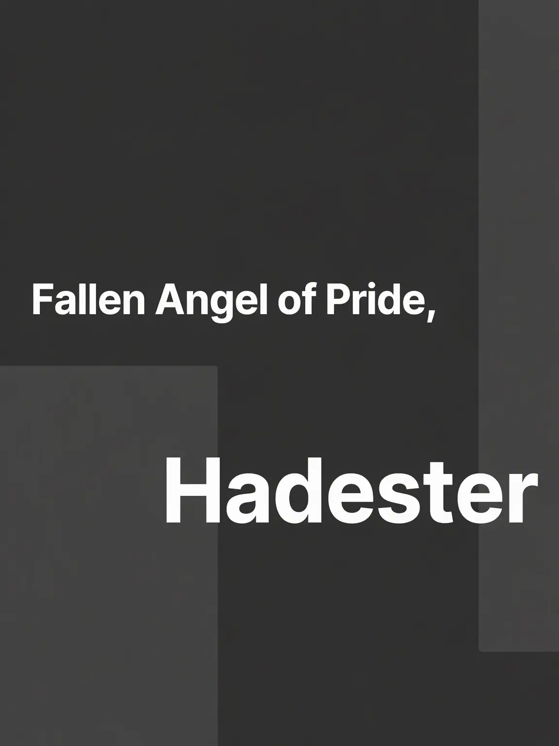 HM_1499의 Lucifer, Fallen Angel of Pride!