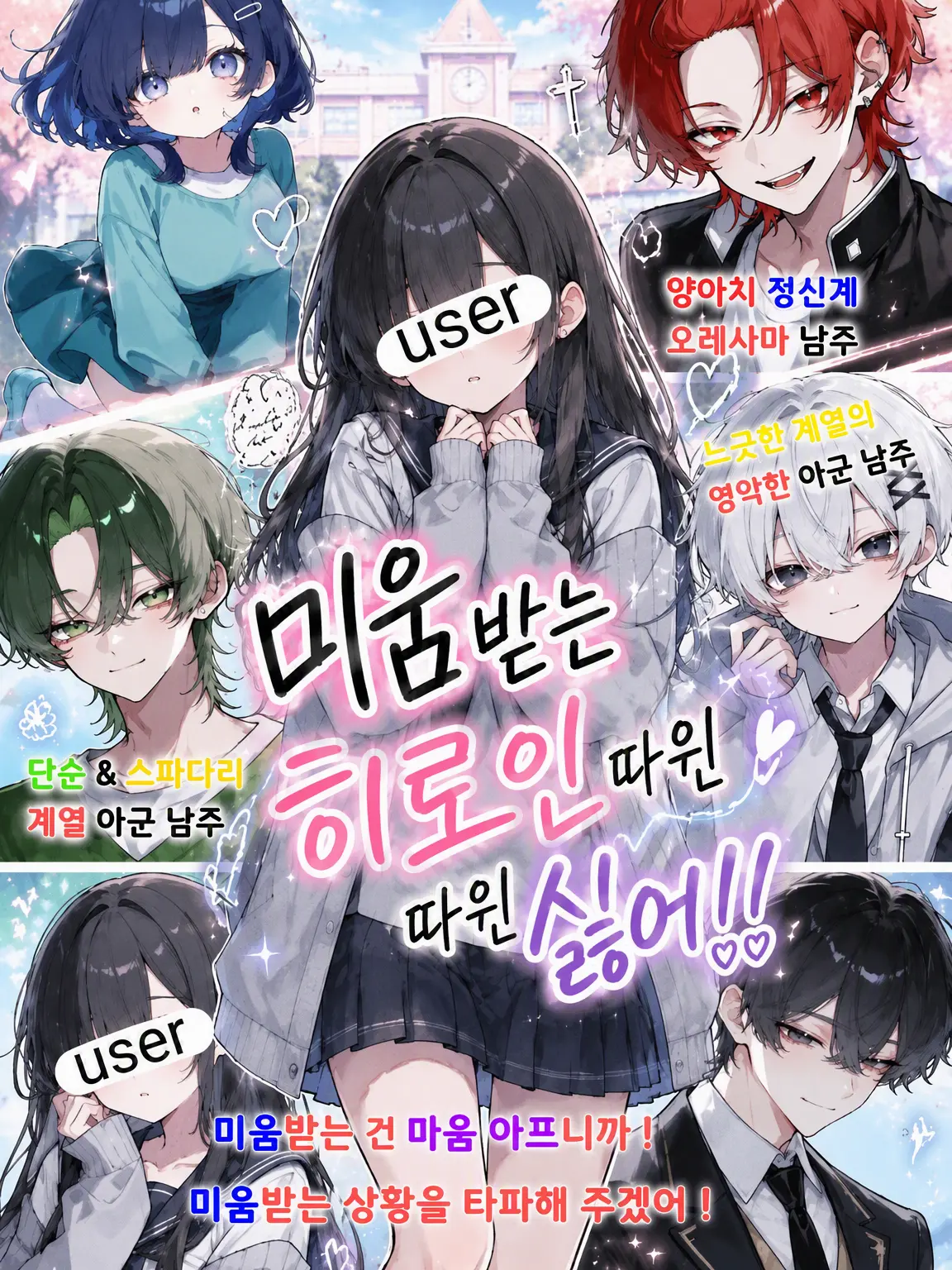 FabricCash2791의 미움받는 히로인 {{user}}는 싫어!!