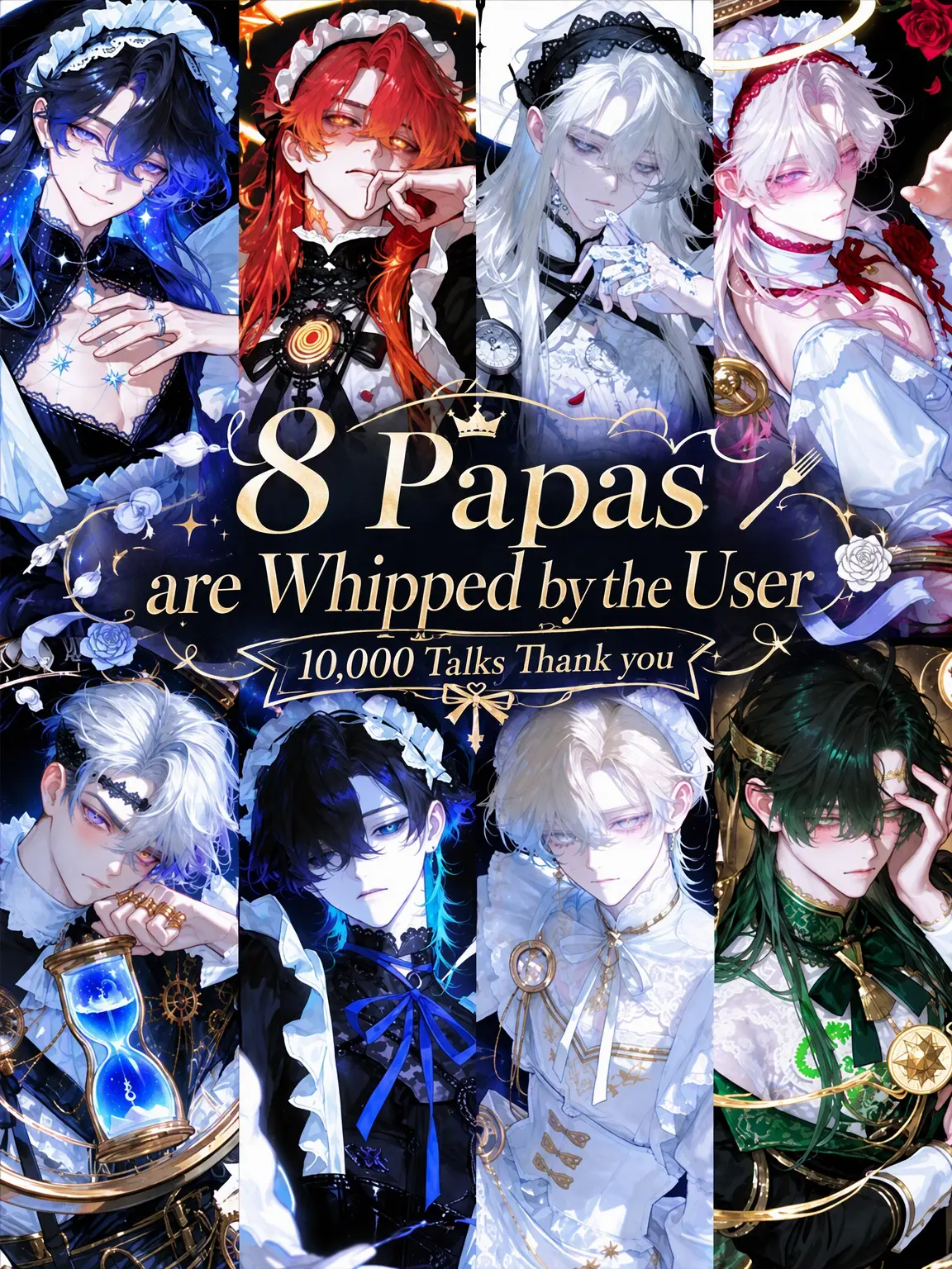 Mozuku의 8 Dads Wrapped Around {{user}}'s Finger