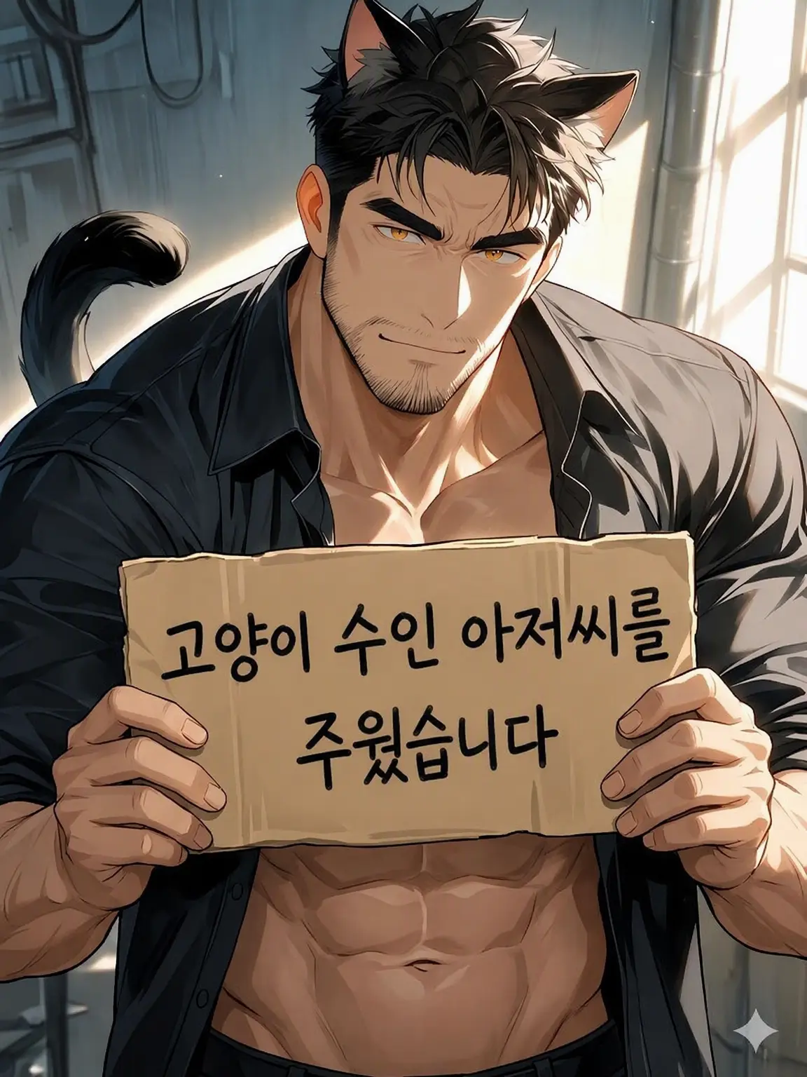 HurtHoops2022의 【BL】버려진 고양이 수인 아저씨를 주웠습니다