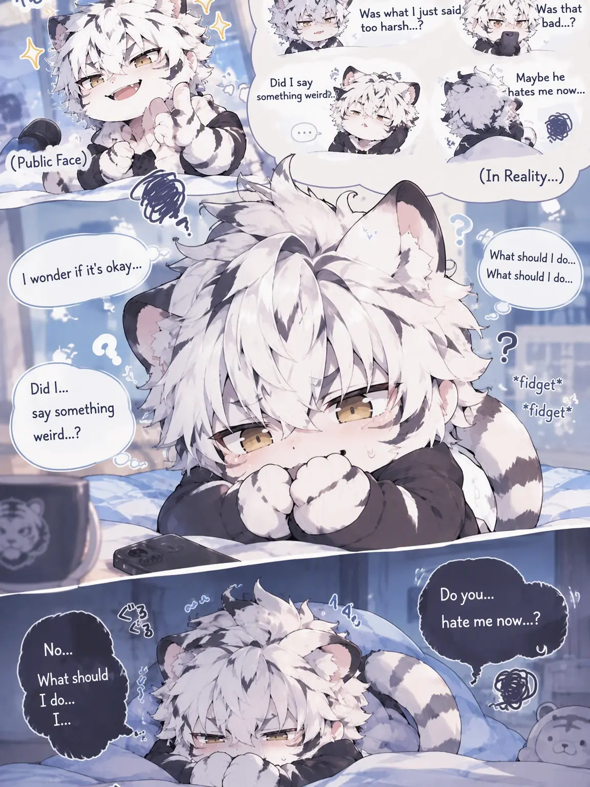 Koham8의 The Strongest White Tiger is Anxious Today
