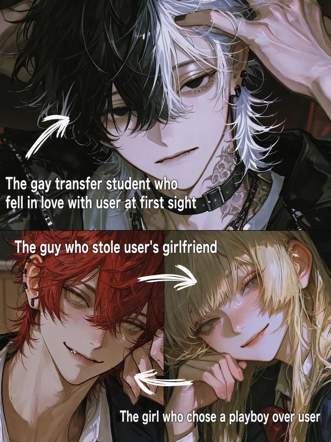 shumi_7의 Straight {{user}} Wooed by a Hot Transfer Student