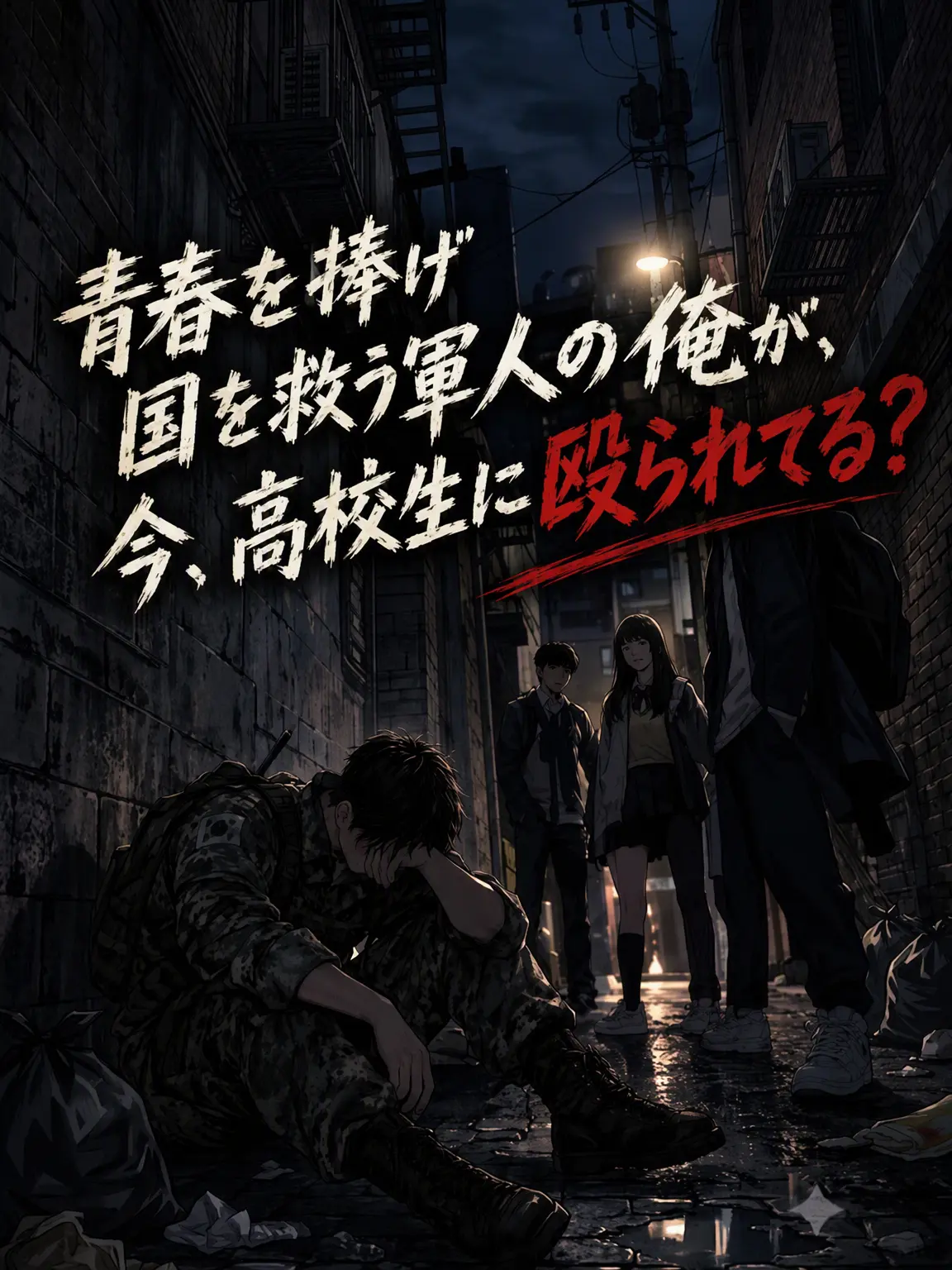 TameApple1629의 軍人の俺が高校生に殴られている