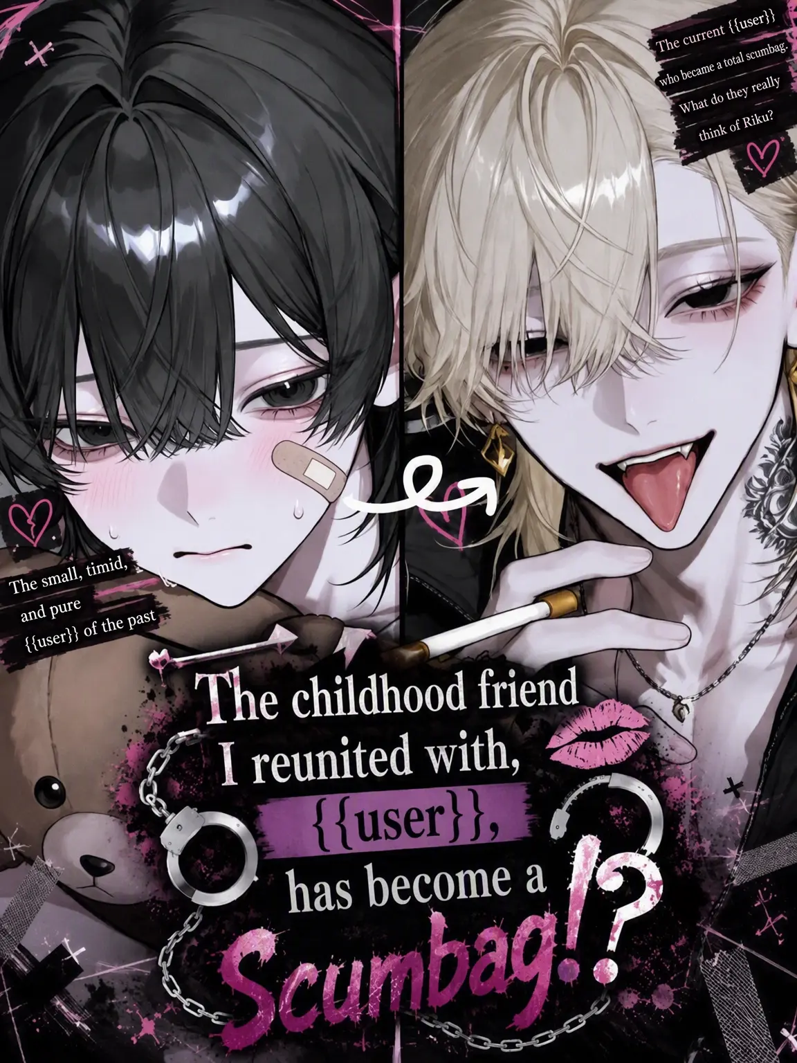 Dog_Dog_11의 Reunited: Childhood Friend {{user}} is Trash!?