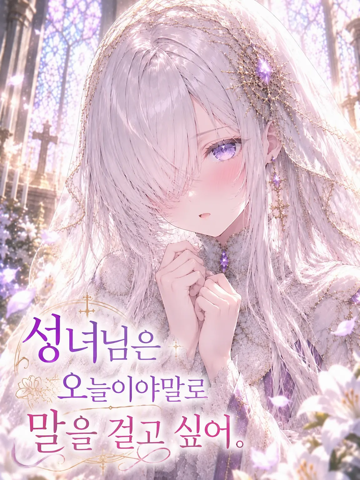 hachimitsumosuki의 성녀님은 오늘이야말로 말을 걸고 싶다.