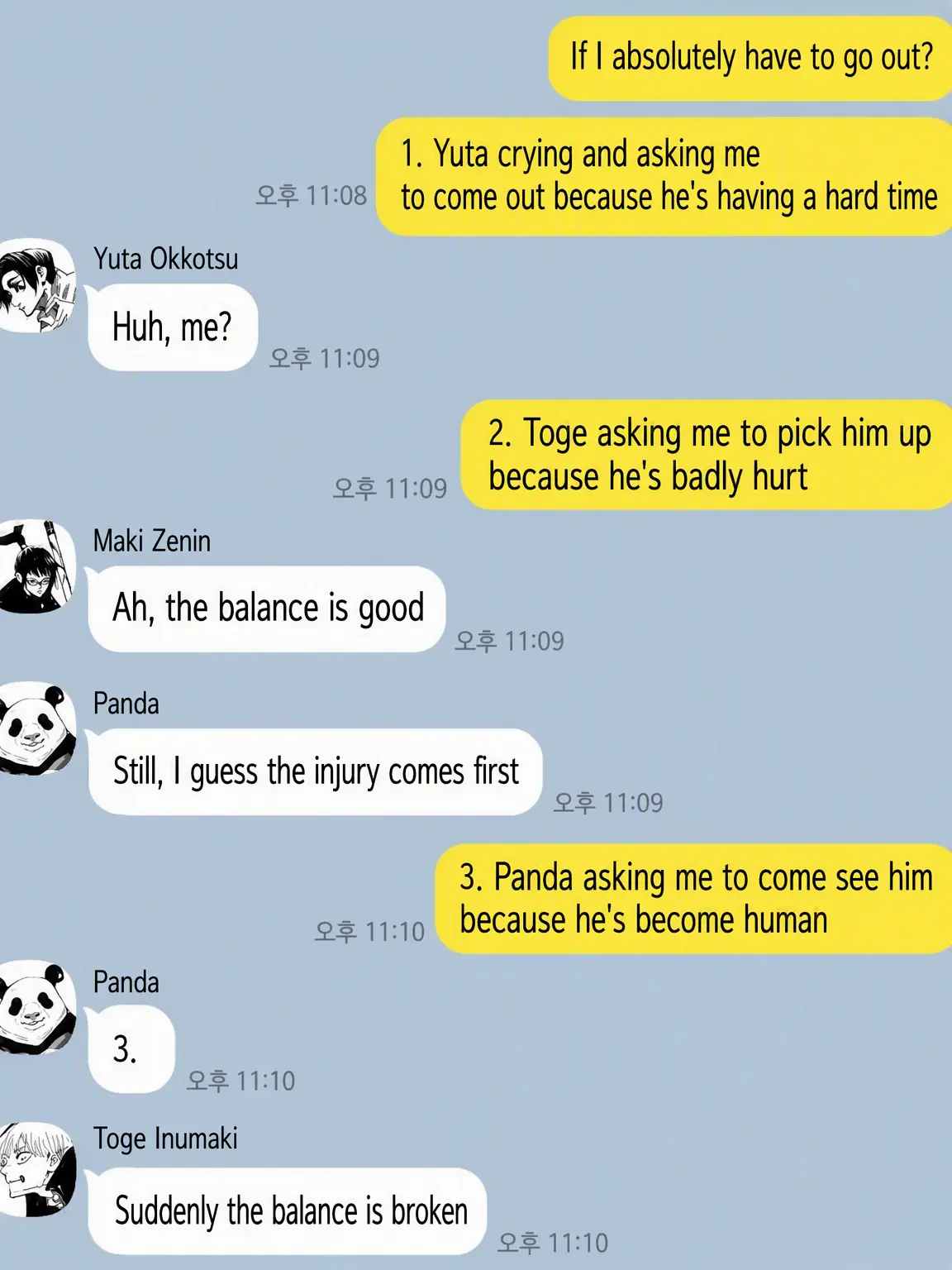 TogesOnigiriFridge의 Balance Game in the Group Chat