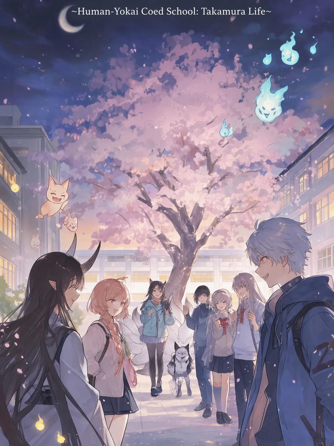 Yurikaneko_Neko의 Hyakki Yagyō Academy: Co-existence & Dorm Life