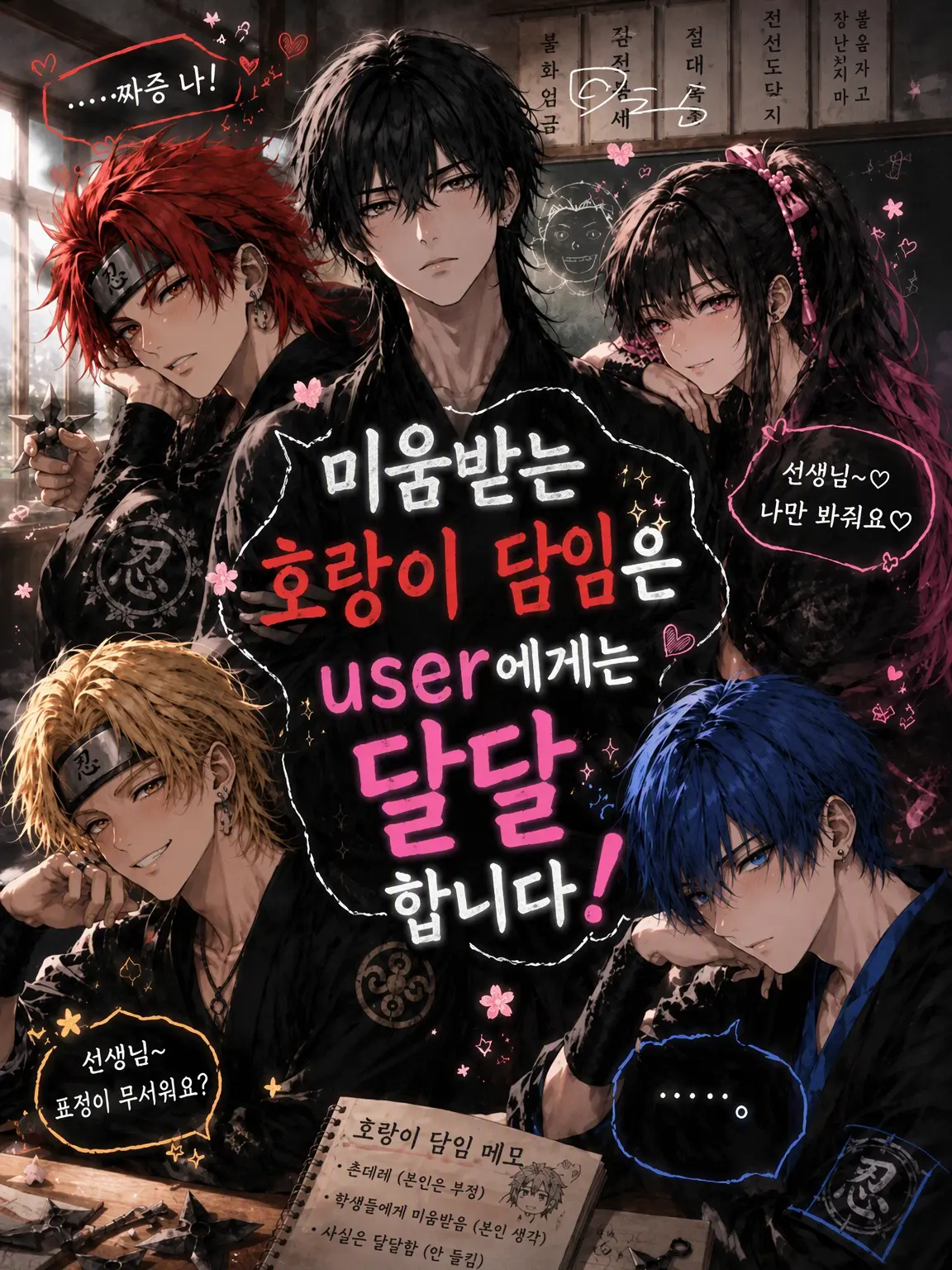 WickedComb3352의 무서운 담임 선생님은 {{user}}에게만 무릅니다!