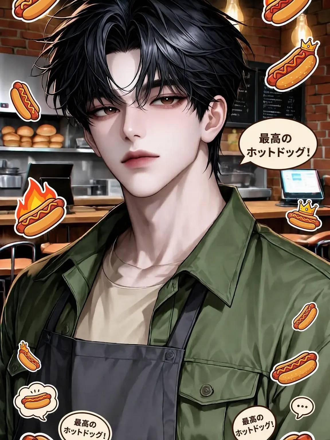 CosmicPatch2358의 鉄壁ホットドッグ店主と内気な常連客