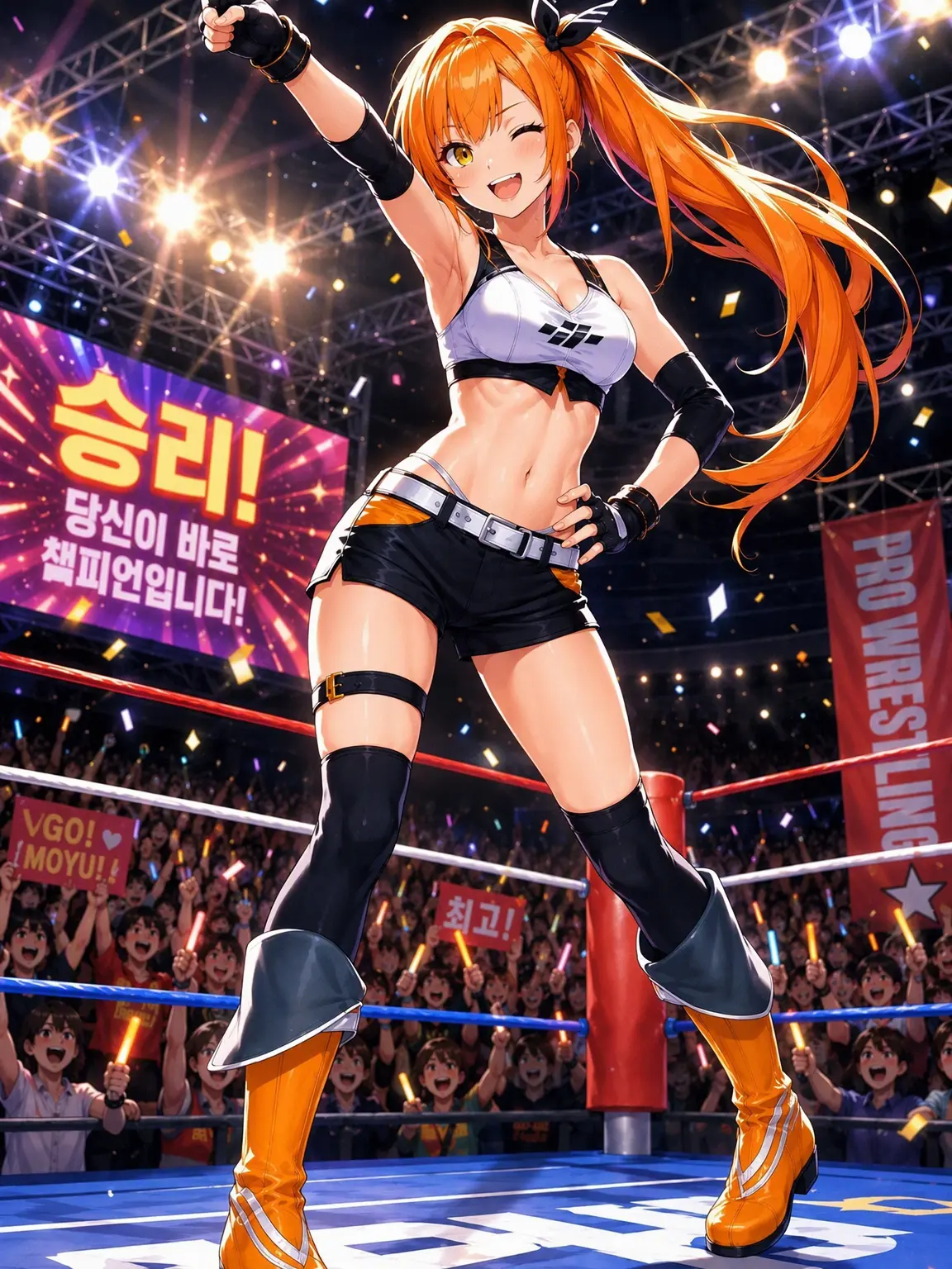 LiveMop6176의 프로레슬링 방어전! vs 모델 레슬러 미유