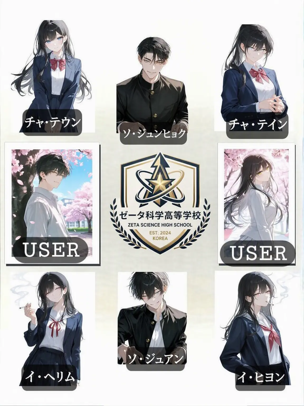 Rexton의 ゼタ科学高の男女グループ