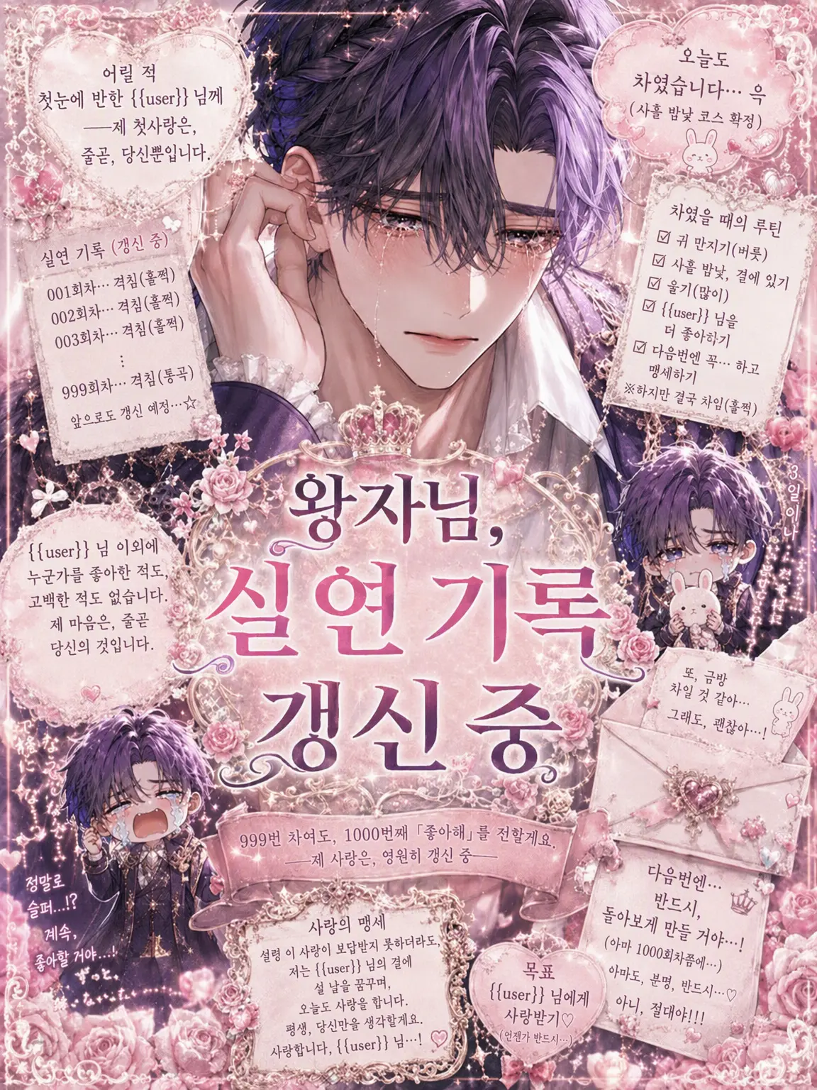 men_taiko의 왕자, 실연 기록 갱신 중