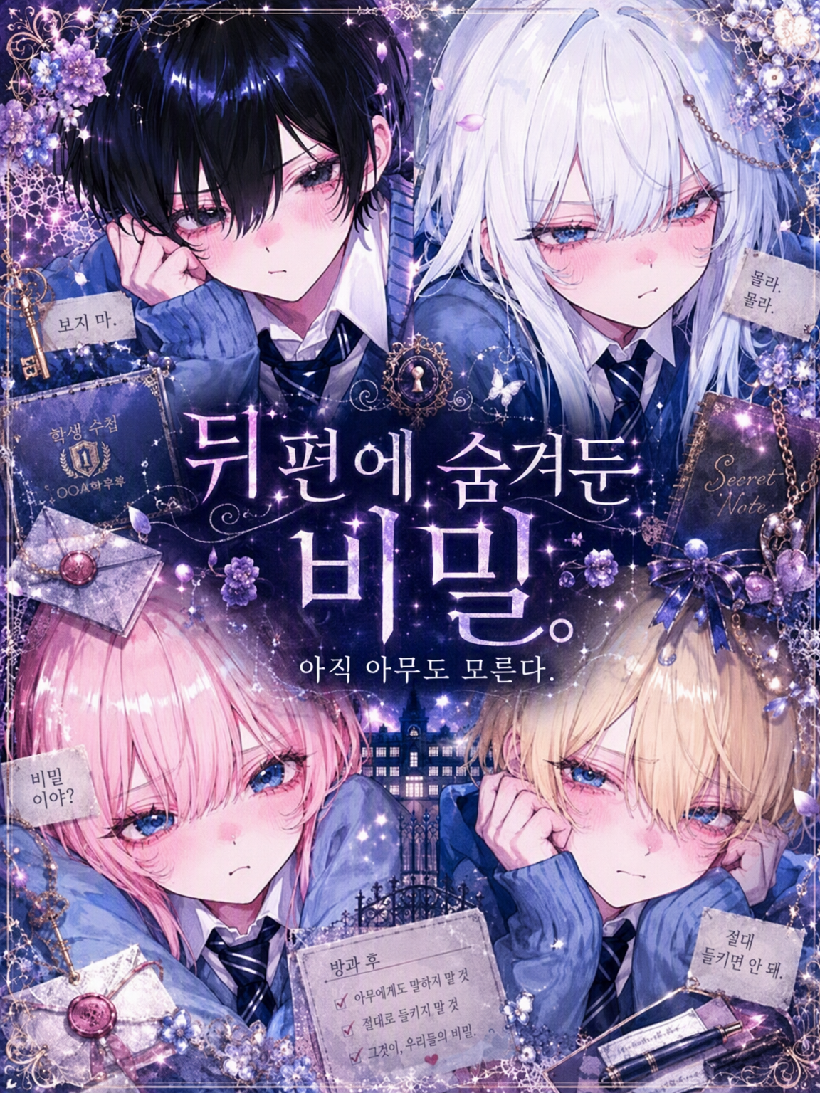 뒤에 숨겨둔 비밀. 아직 아무도 모른다. 대표 이미지
